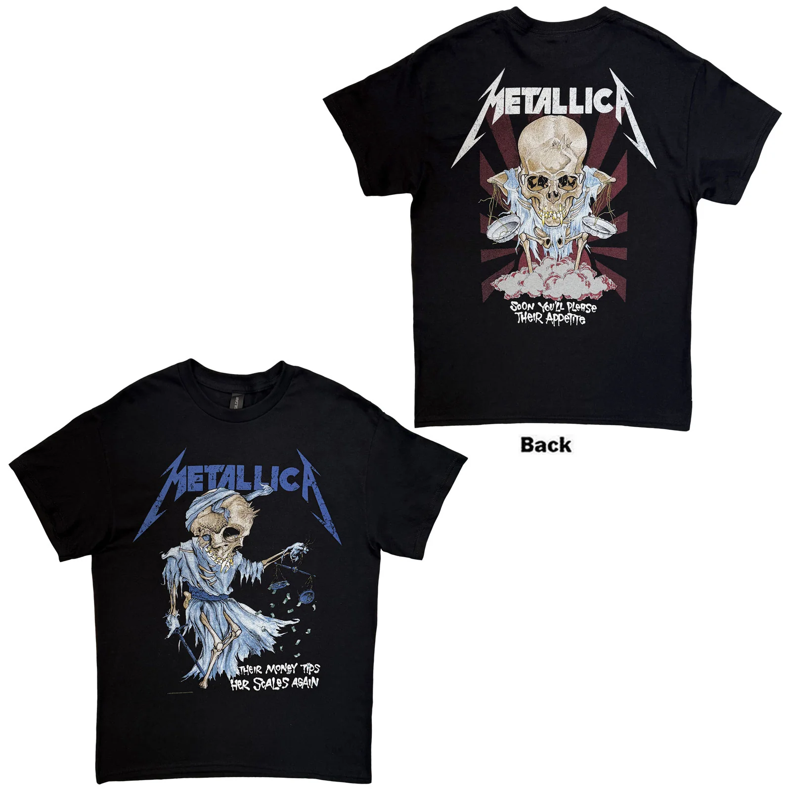 METALLICA - DORIS - T-Shirt Black (Back Print) - Image 3