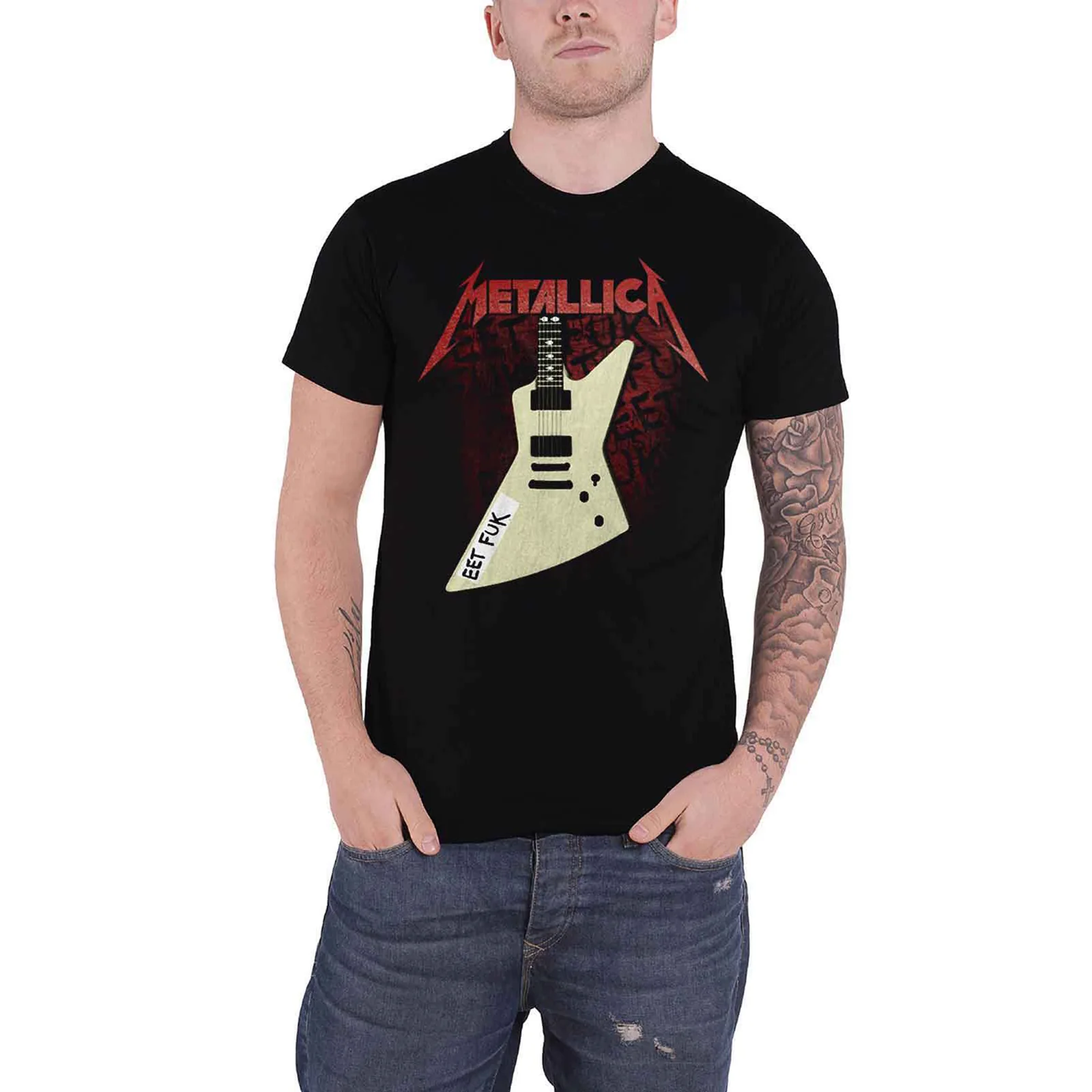 METALLICA - EET FUK - T-Shirt Black (Back Print) - Image 3
