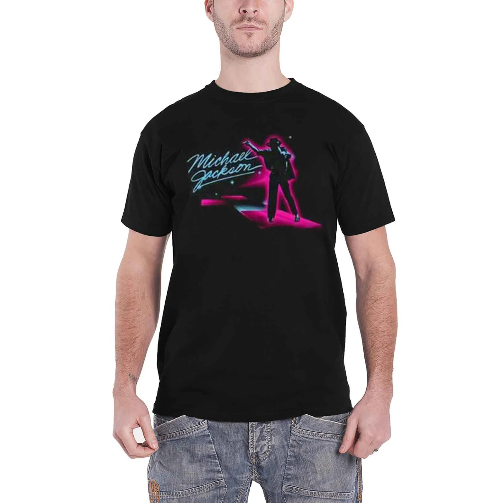 MICHAEL JACKSON - NEON - T-Shirt Black - Image 2
