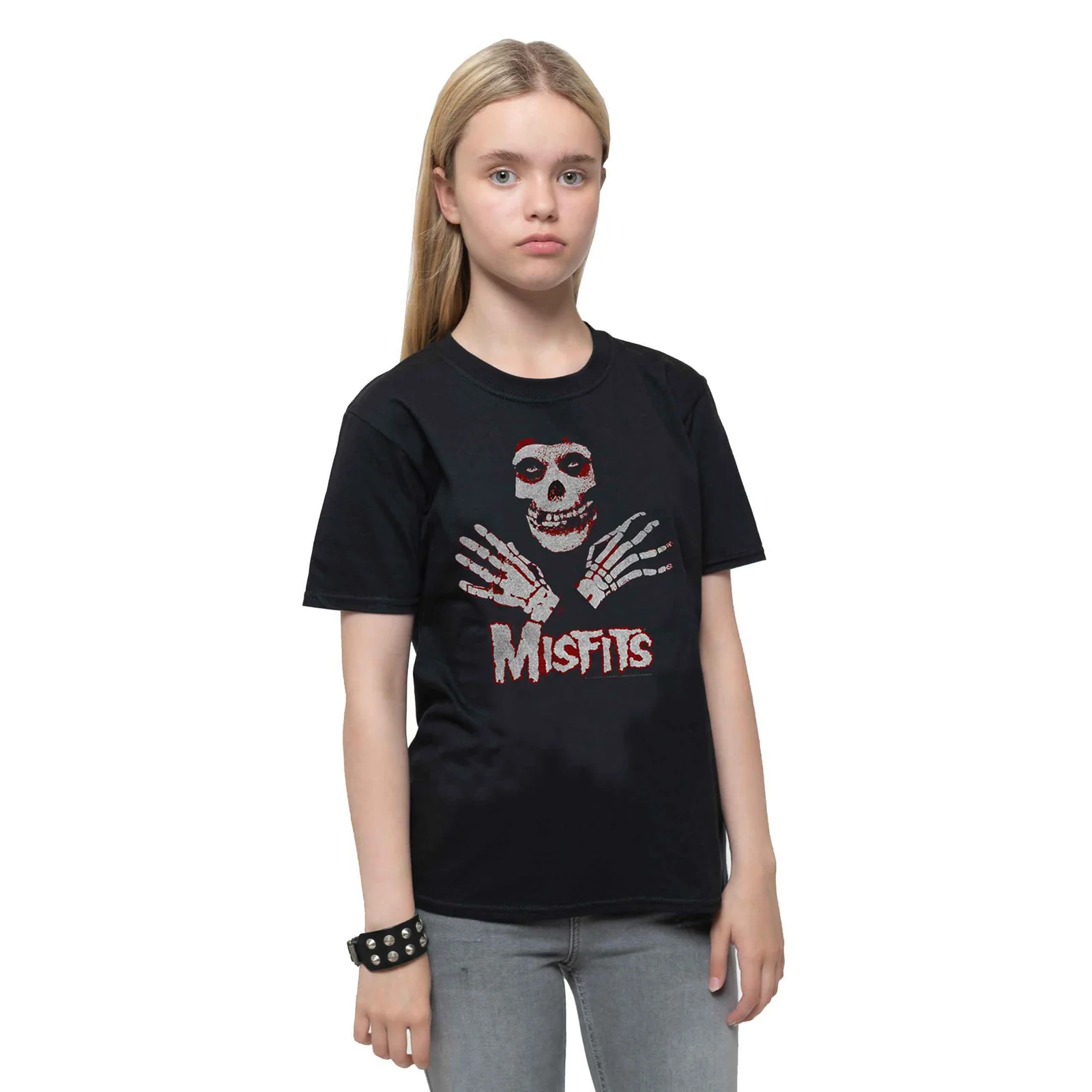 MISFITS - HANDS - Kids T-Shirt Black - Image 2