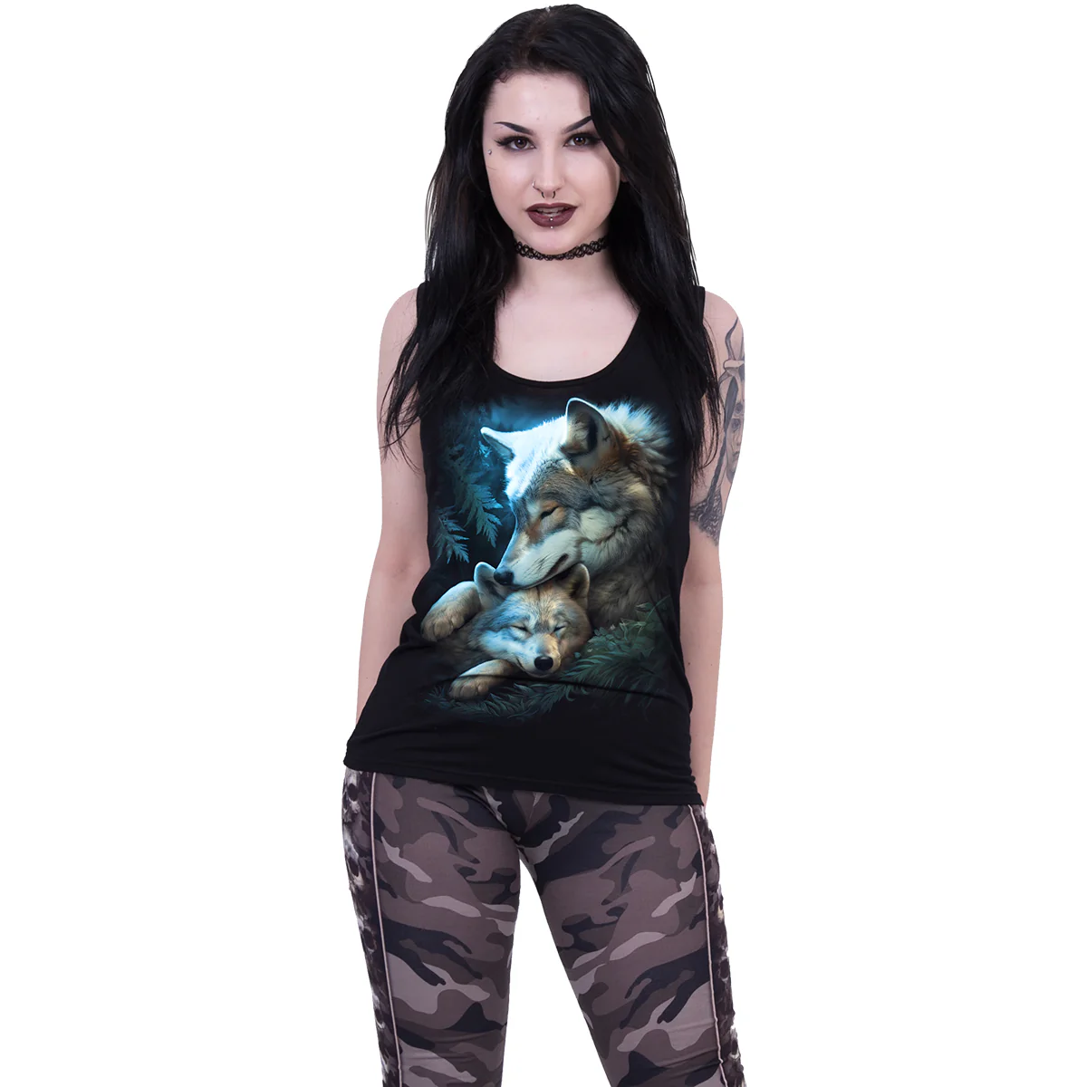 MOTHER'S LOVE - Razor Back Top Black - Image 2