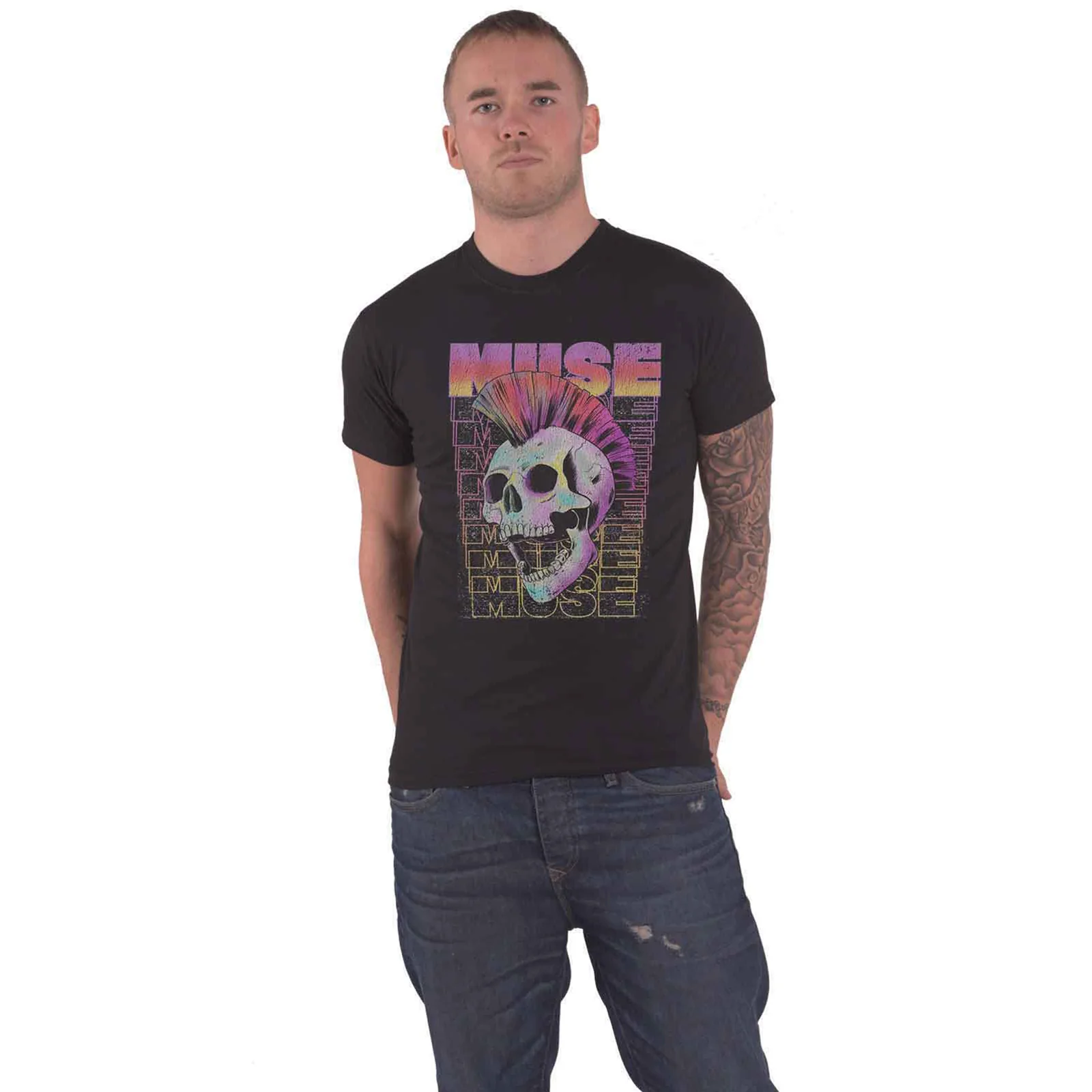 MUSE - MOWHAWK SKULL - T-Shirt Black - Image 2