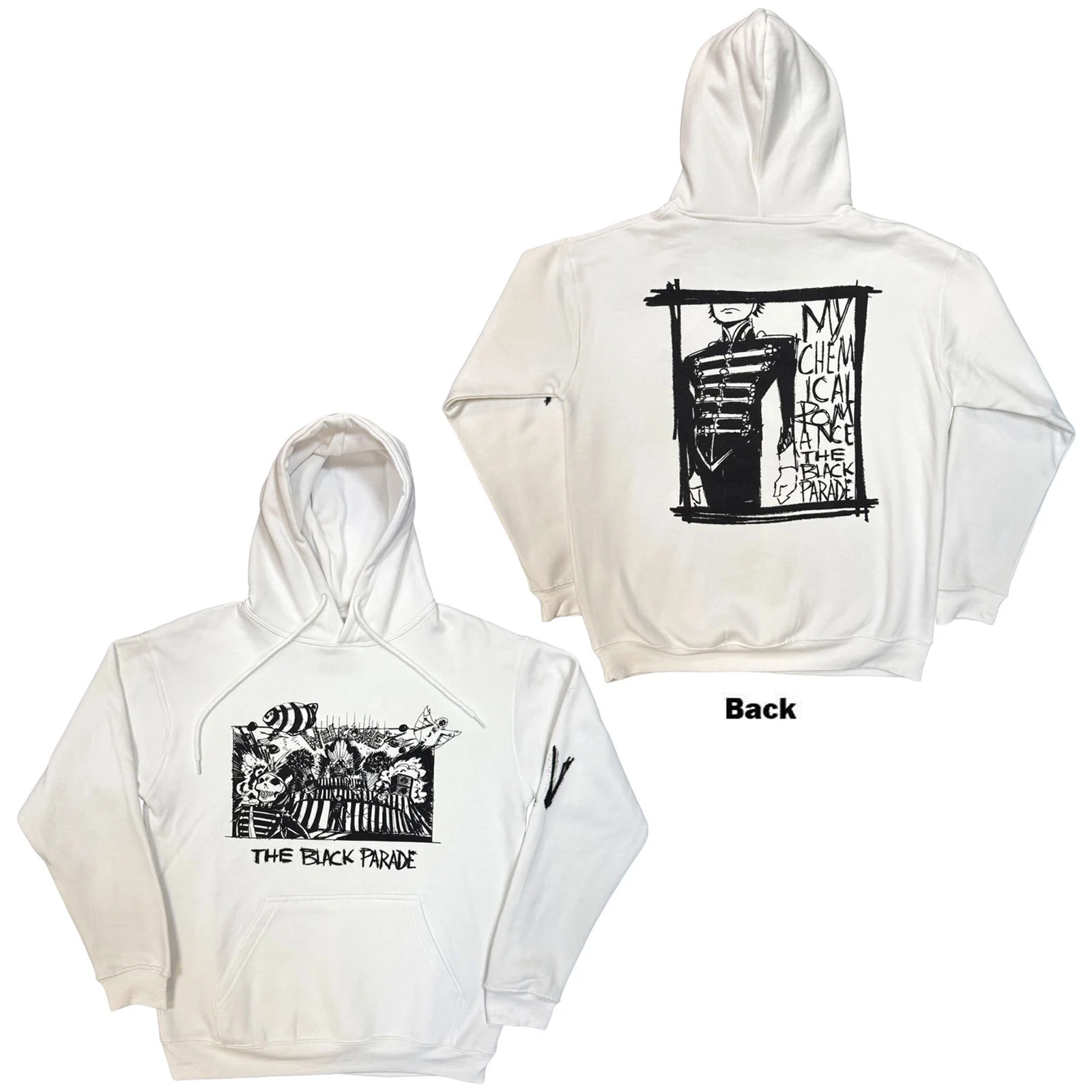 MY CHEMICAL ROMANCE - XV MARCHING FRAME - Pullover Hoodie White (Back Print)