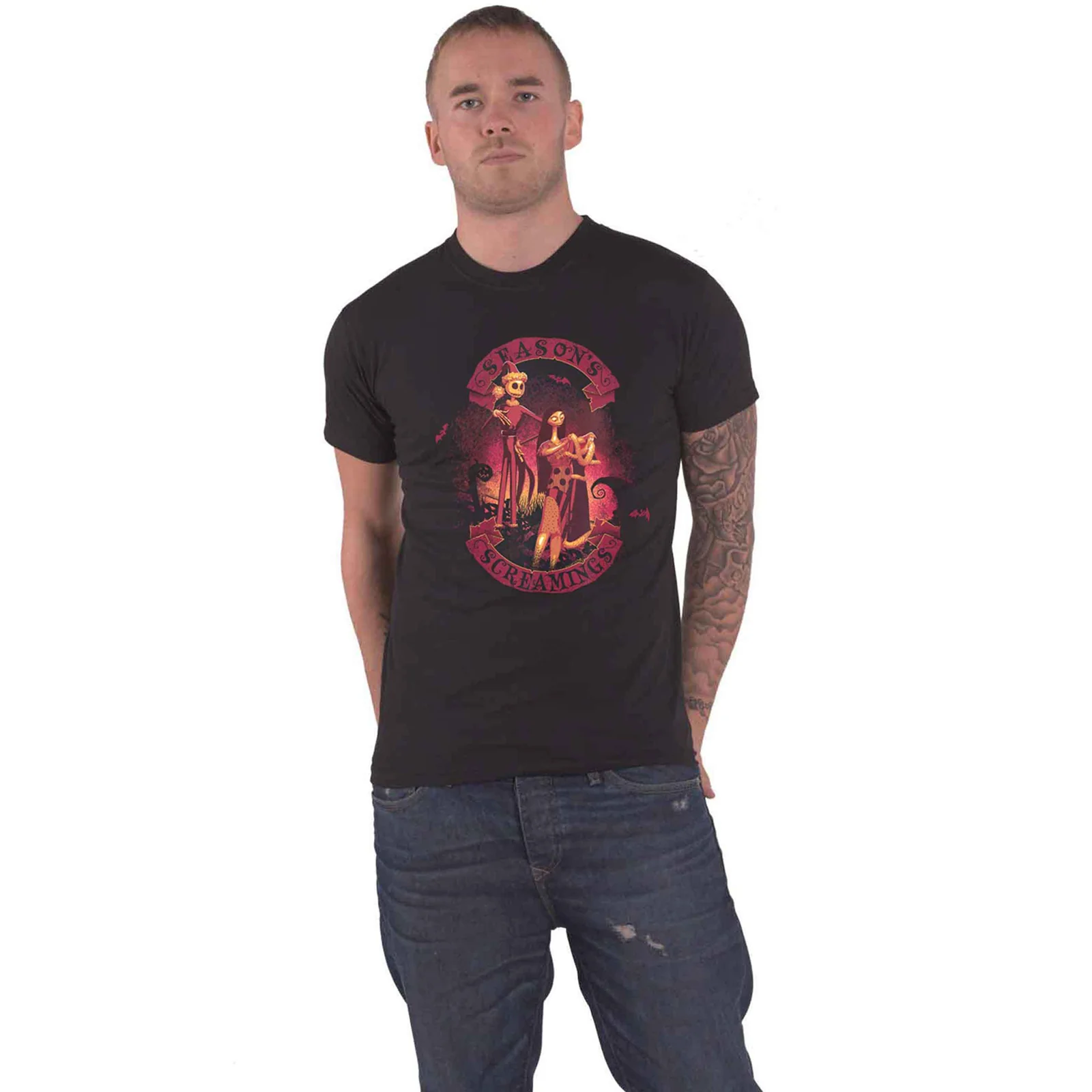 THE NIGHTMARE BEFORE CHRISTMAS - SEASON'S SCREAMINGS - T-Shirt Black - Image 2