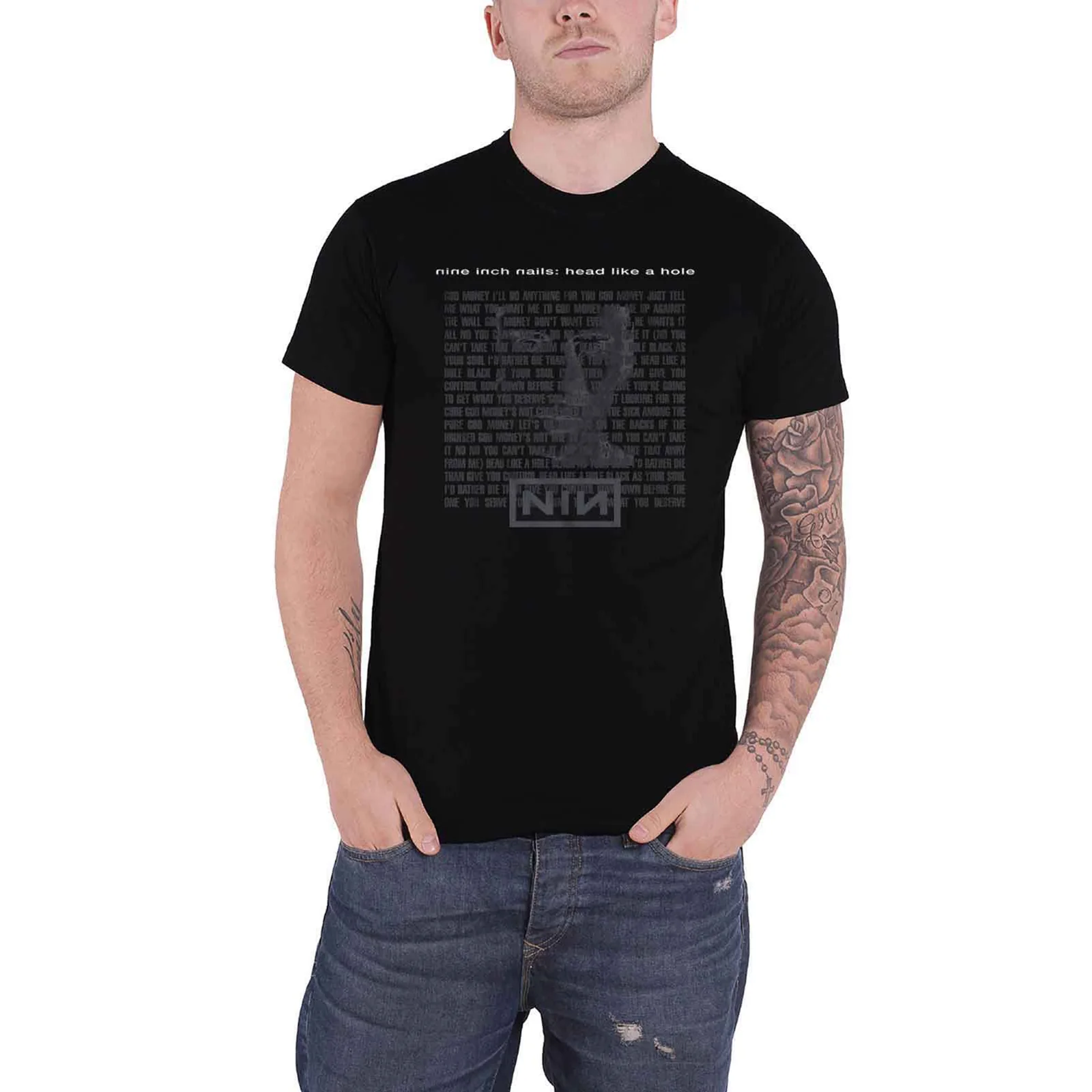 NINE INCH NAILS - HEAD LIKE A HOLE - T-Shirt Black - Image 2