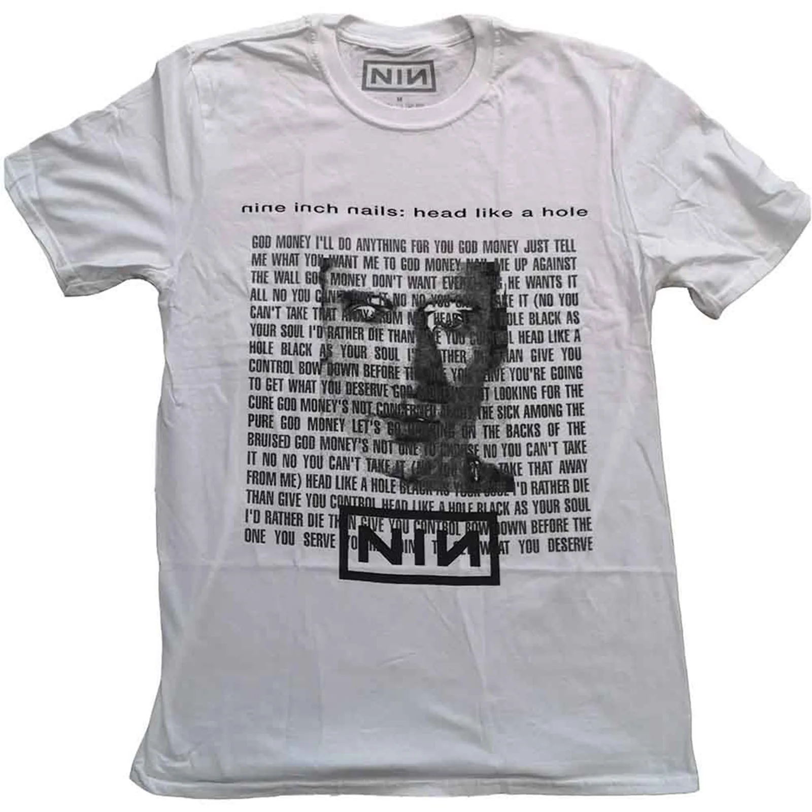 NINE INCH NAILS - HEAD LIKE A HOLE - T-Shirt White