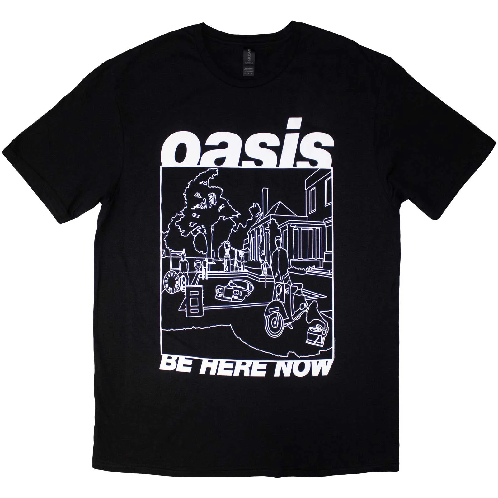OASIS - BE HERE NOW LINE DRAWING - T-Shirt Black