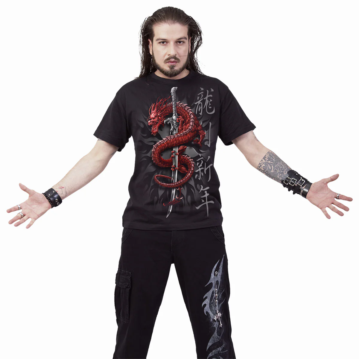 ORIENTAL DRAGON - T-Shirt Black - Image 3