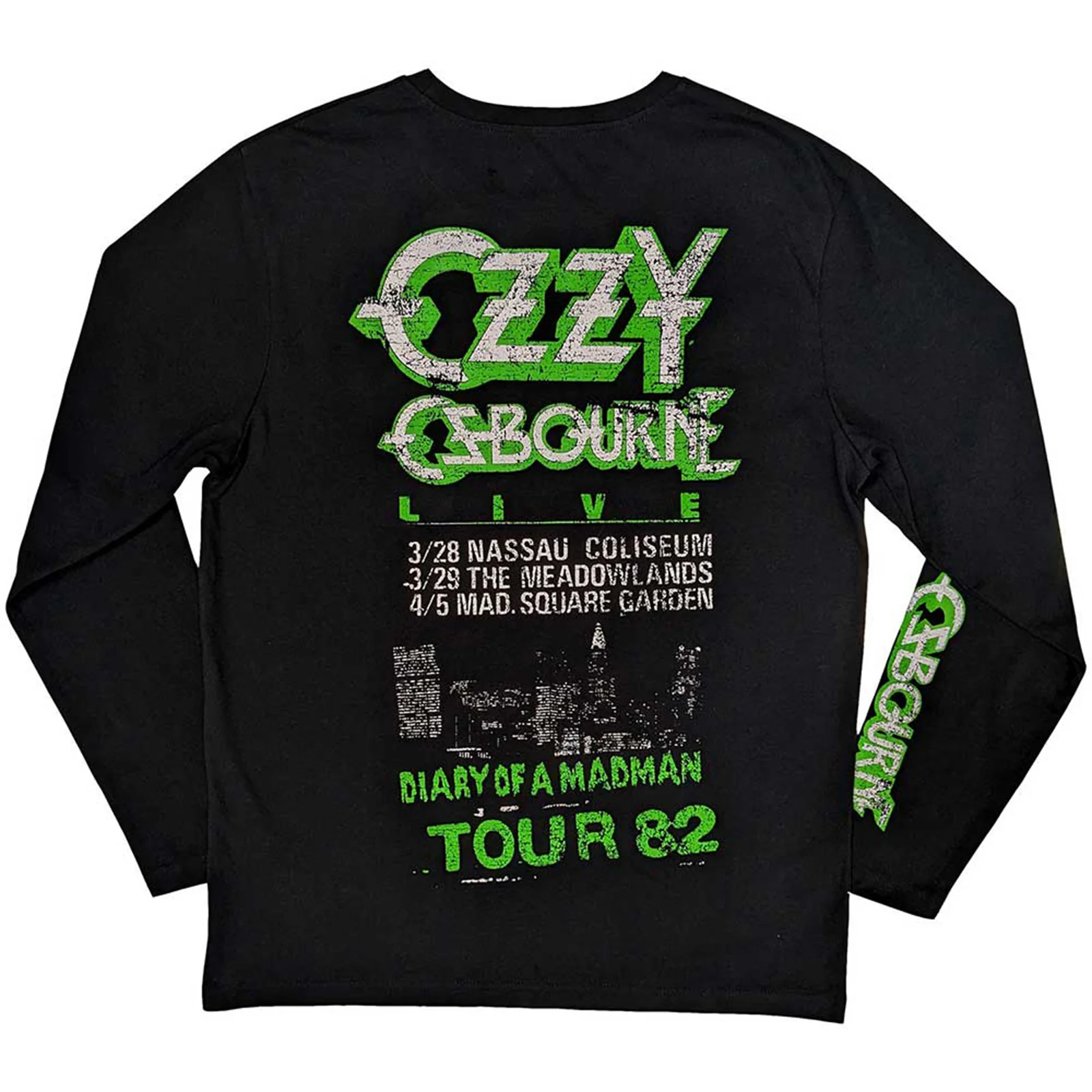 OZZY OSBOURNE - MADMAN LOOSE - Long Sleeve T-Shirt Black (Back & Sleeve Print) - Image 2