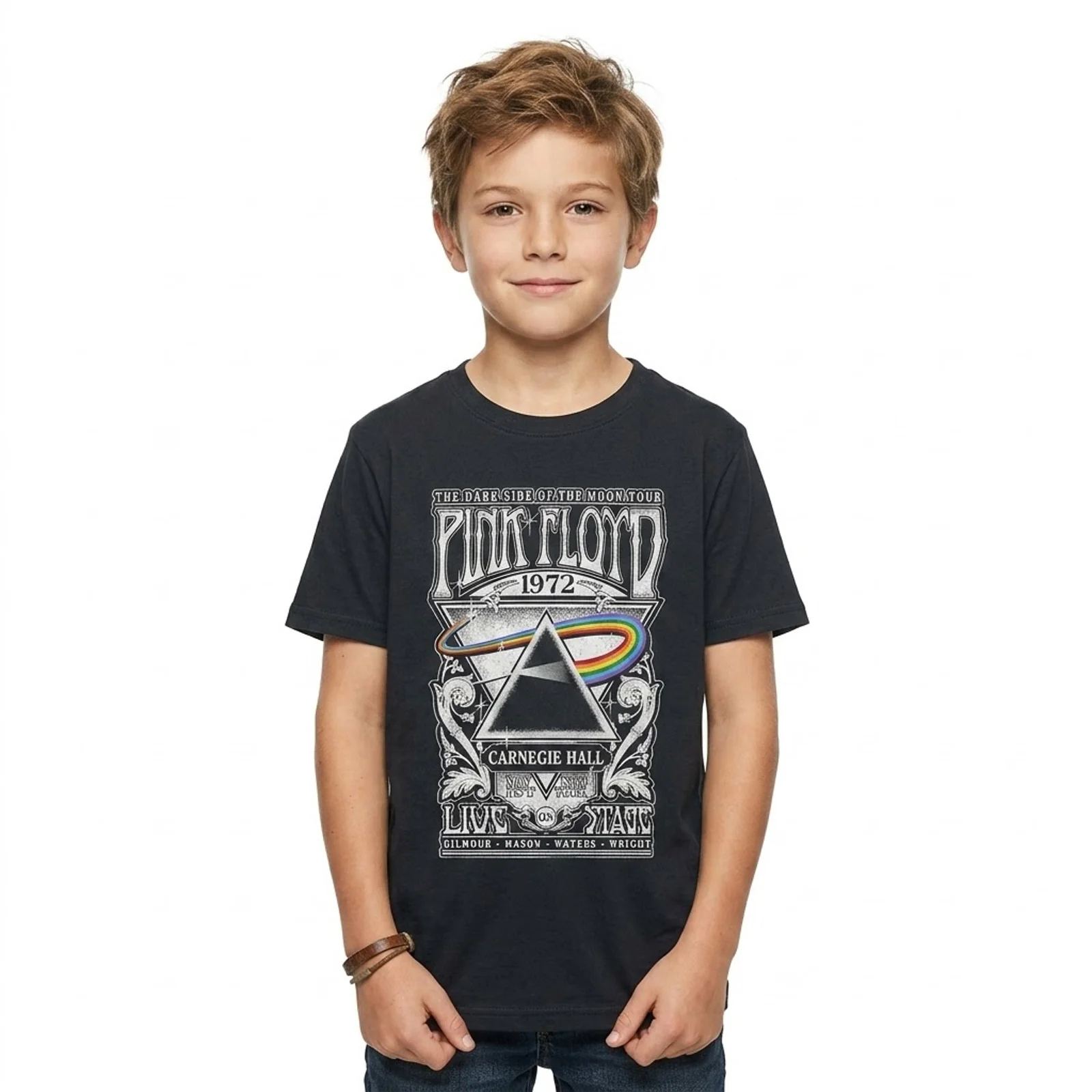PINK FLOYD - CARNEGIE HALL POSTER - Kids T-Shirt Black - Image 2