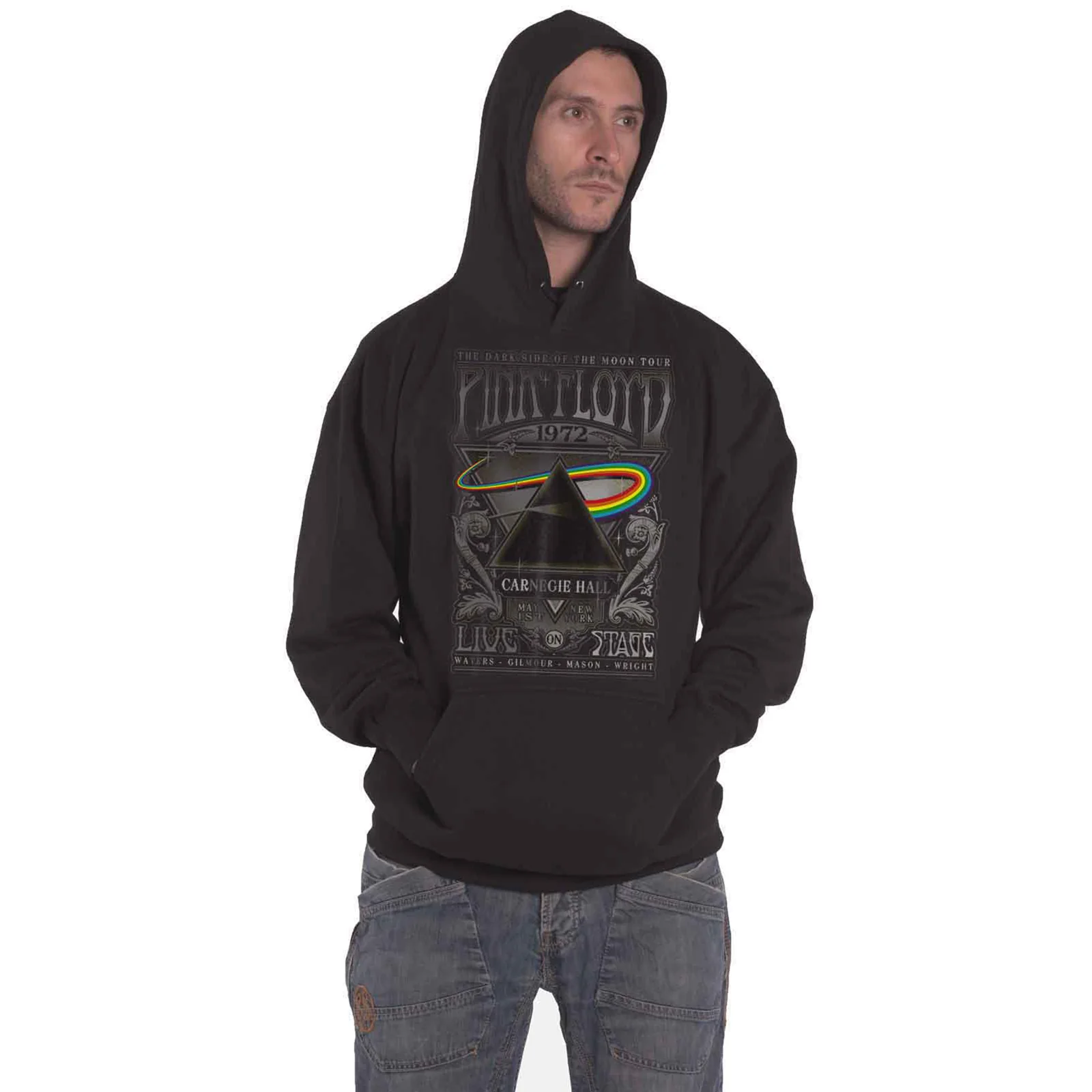 PINK FLOYD - CARNEGIE HALL POSTER - Pullover Hoodie Black - Image 2