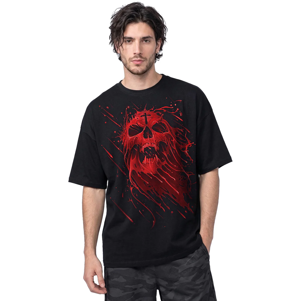 PURE BLOOD - Oversized Box T-Shirt Black - Image 2
