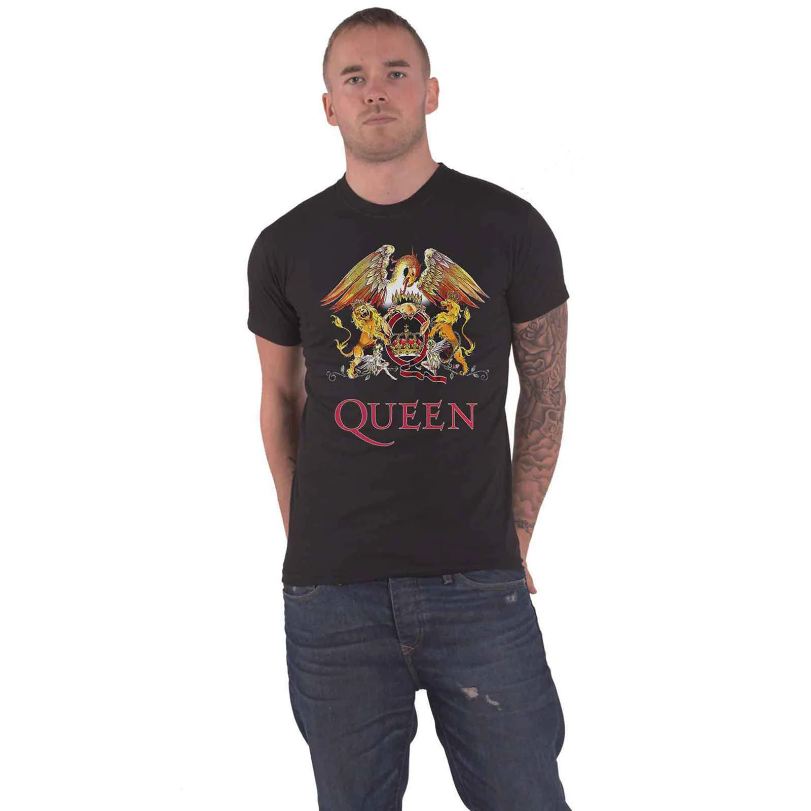 QUEEN - CLASSIC CREST - T-Shirt Black - Image 2