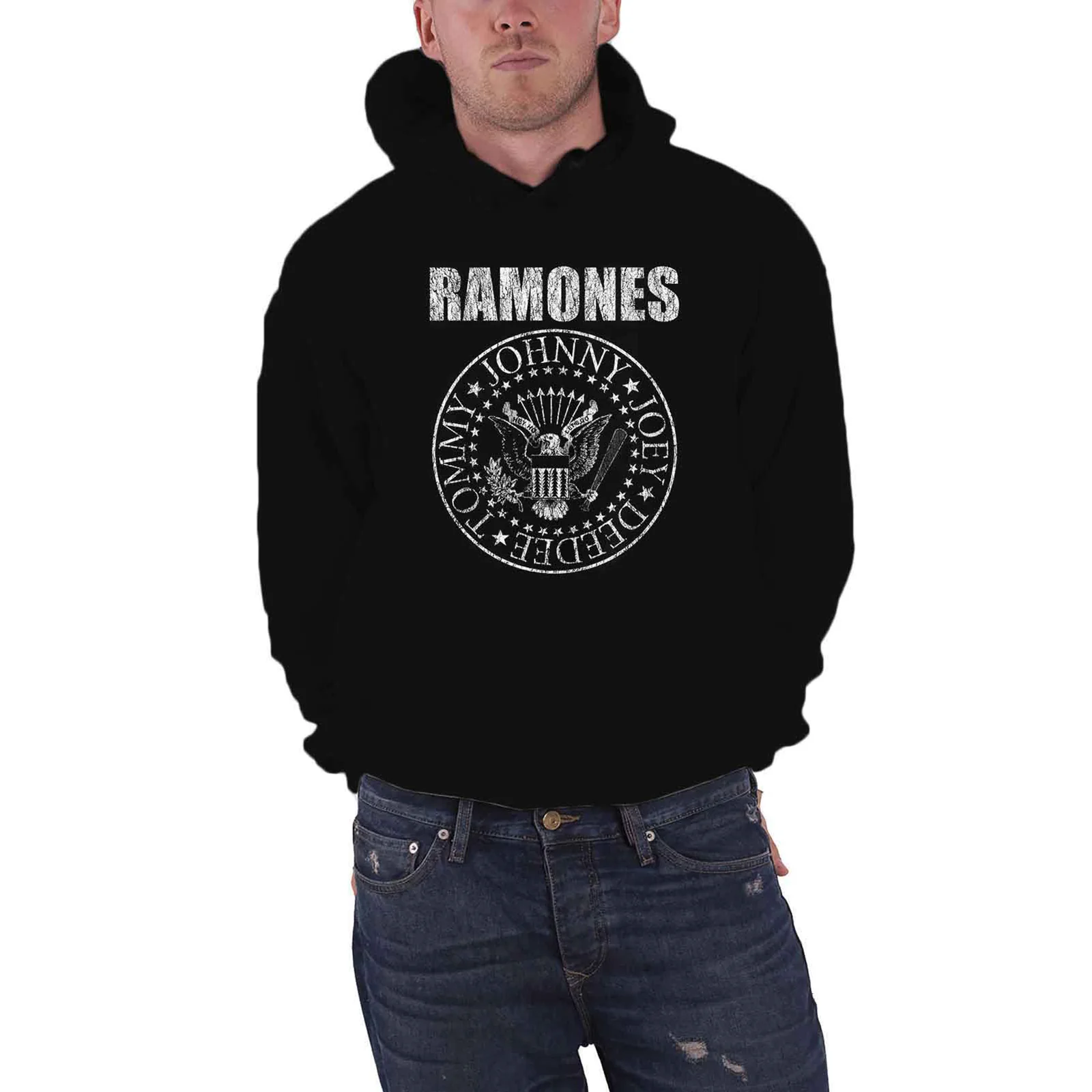 RAMONES - PRESIDENTIAL SEAL - Pullover Hoodie Black - Image 2