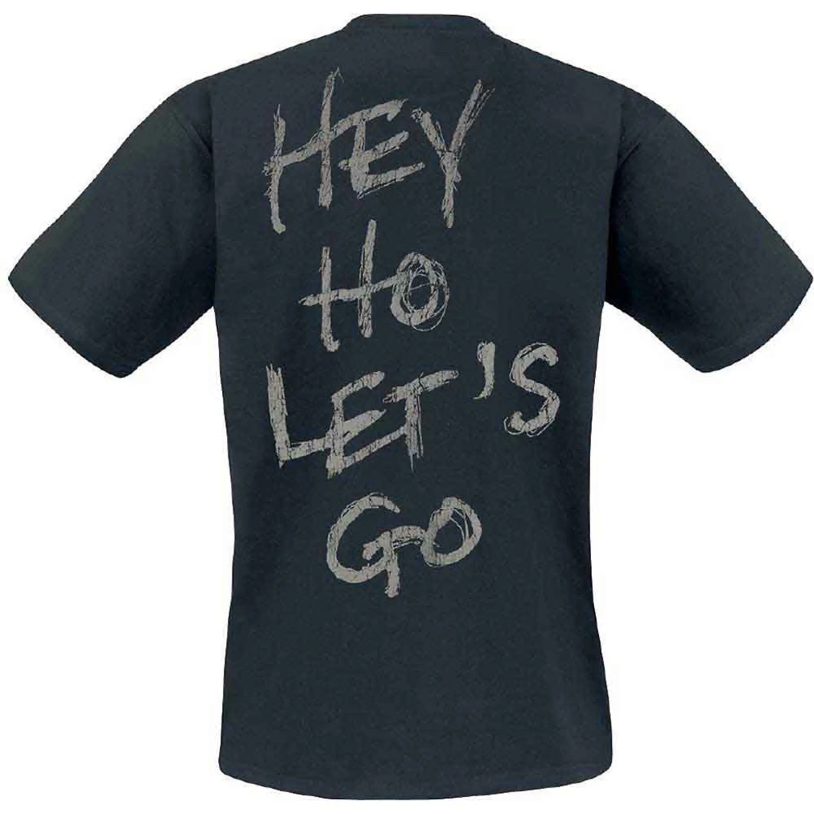 RAMONES - SEAL HEY HO - T-Shirt Black (Back Print) - Image 2