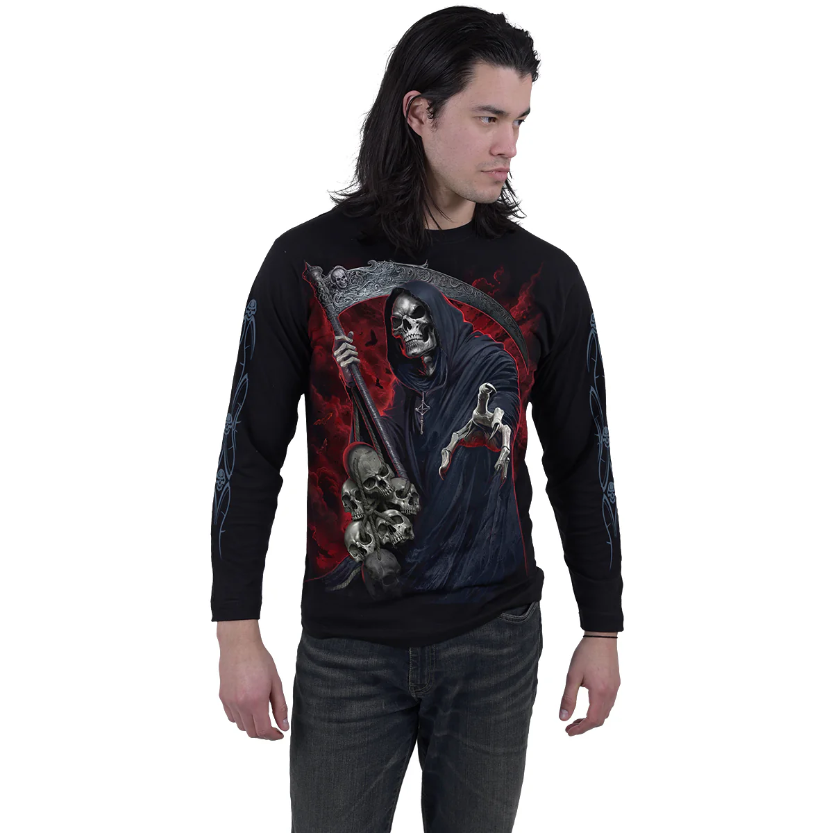 REAPER REVENGE - Longsleeve T-Shirt Black - Image 3