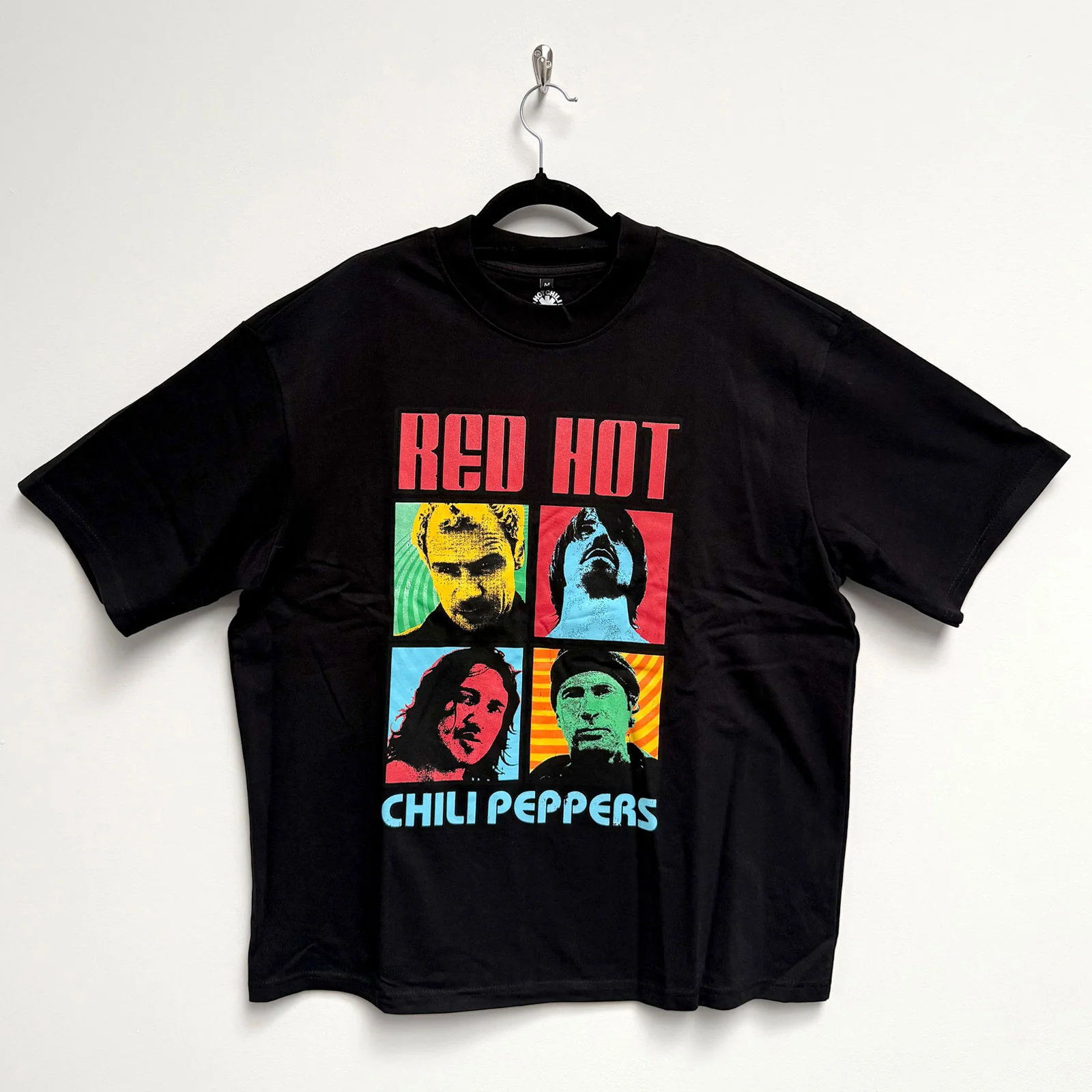 RED HOT CHILI PEPPERS - PORTRAIT PHOTOS - Oversized Boxy T-Shirt Black