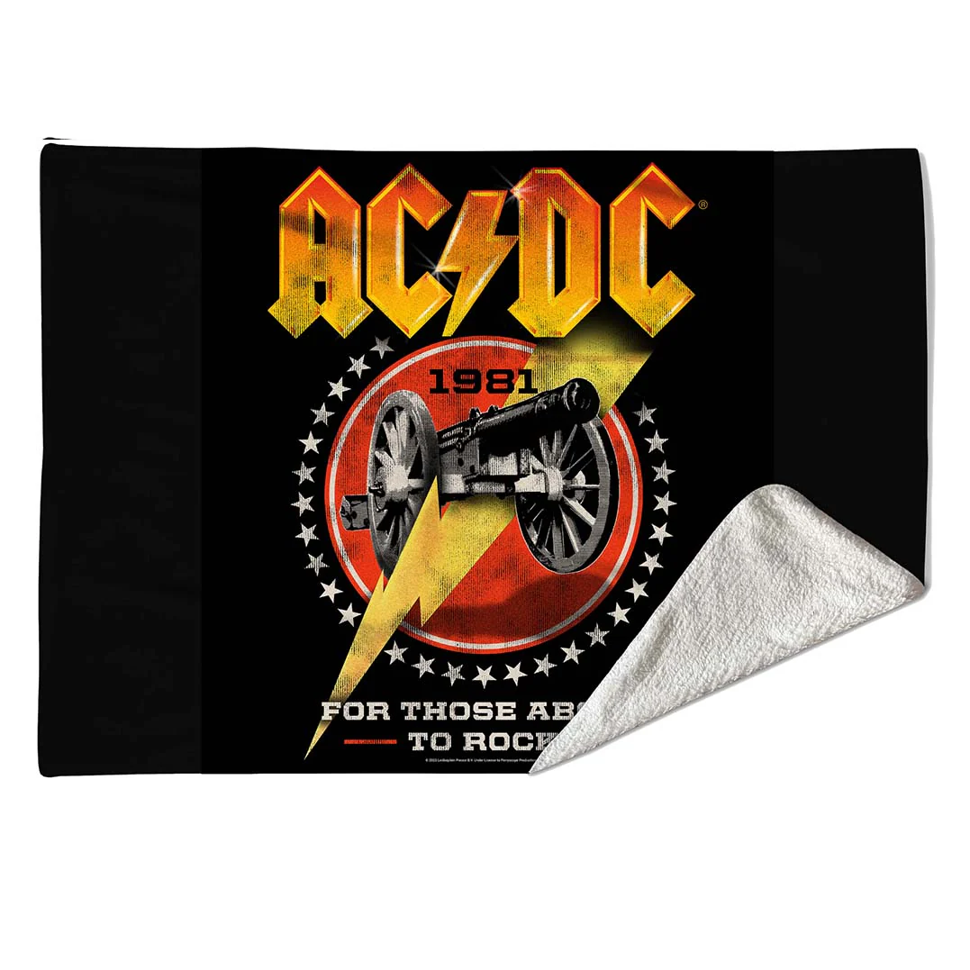 Rocksax AC/DC Sherpa Fleece Blanket - For Those About To Rock - Image 2