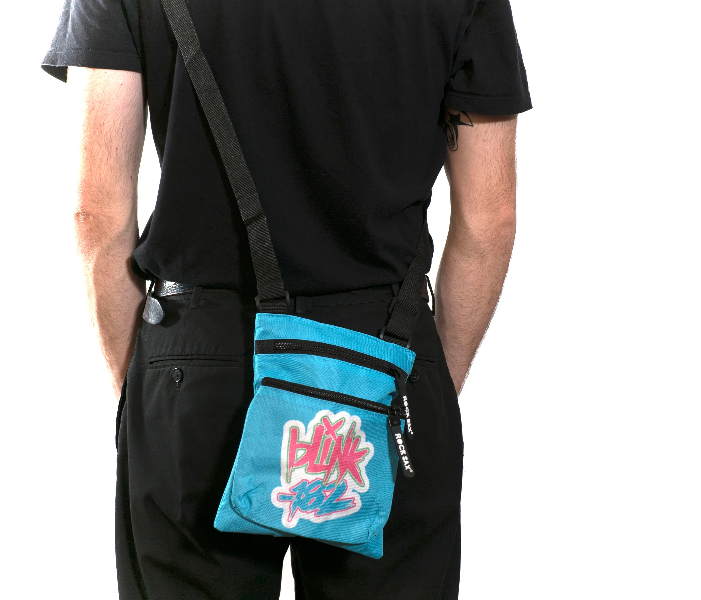 Rocksax Blink 182 Body Bag - Logo Blue - Image 2