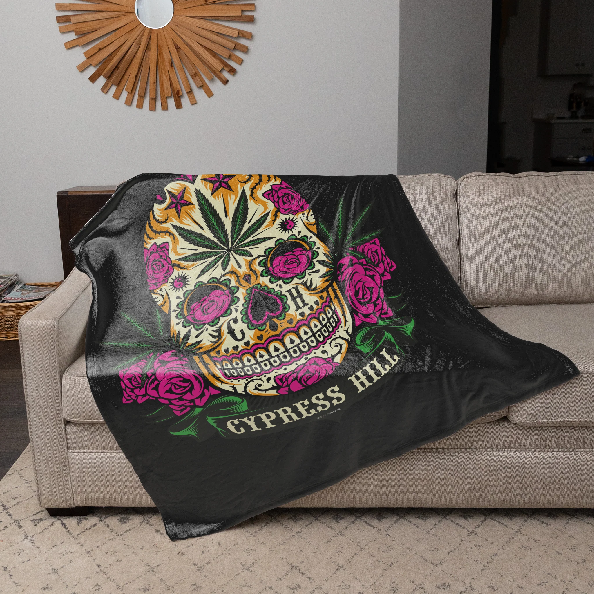 Rocksax Cypress Hill Sherpa Fleece Blanket - Tequila Sunrise - Image 3