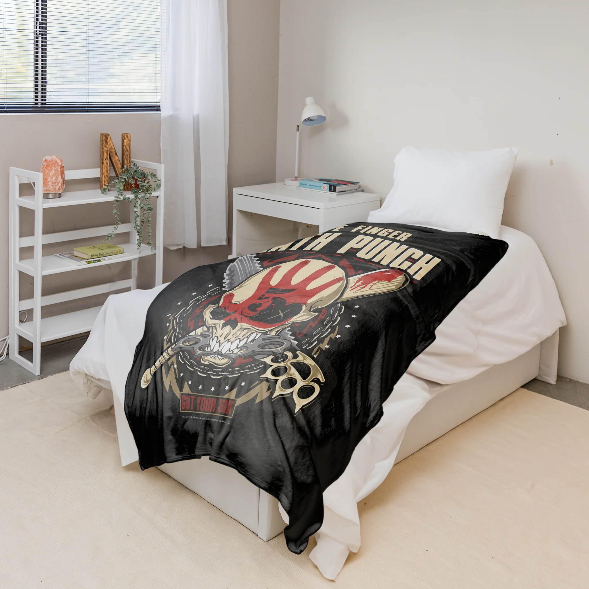 Rocksax Five Finger Death Punch Sherpa Fleece Blanket - Got Your Six - Image 4
