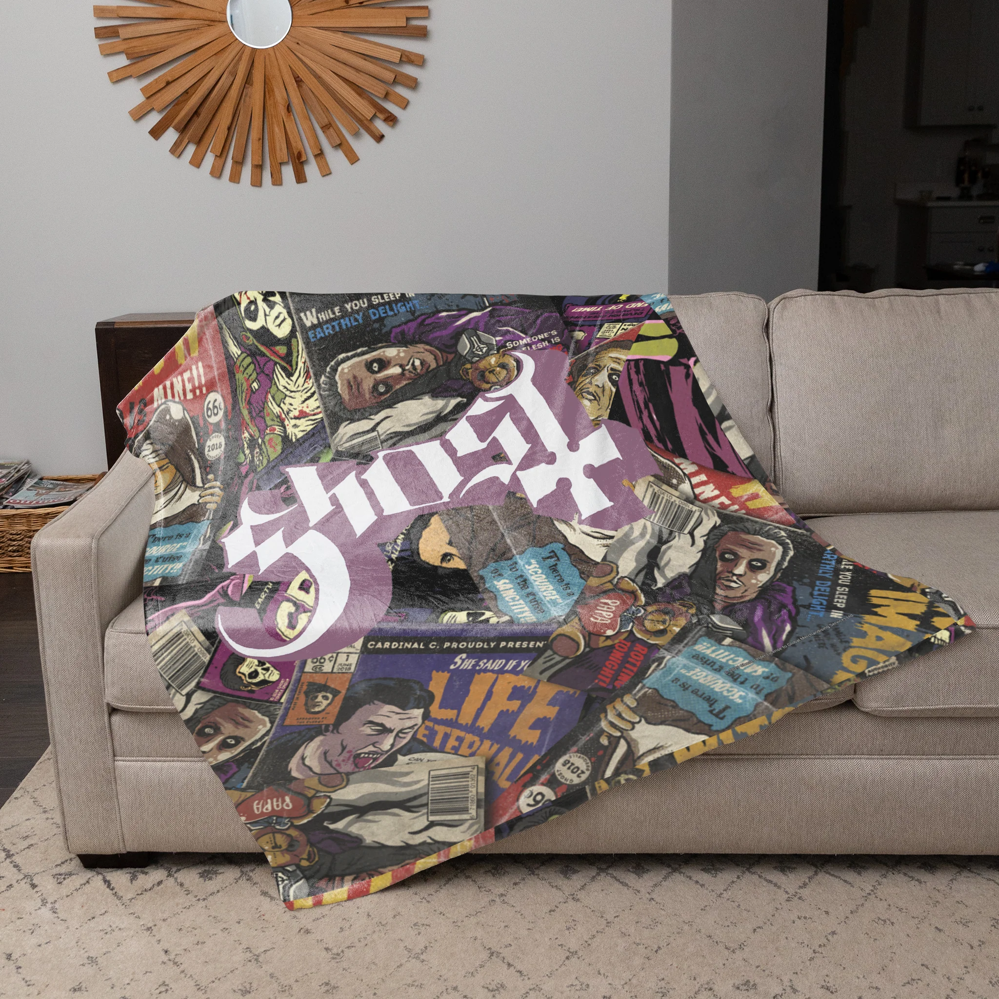 Rocksax Ghost Sherpa Fleece Blanket - Magazines - Image 3