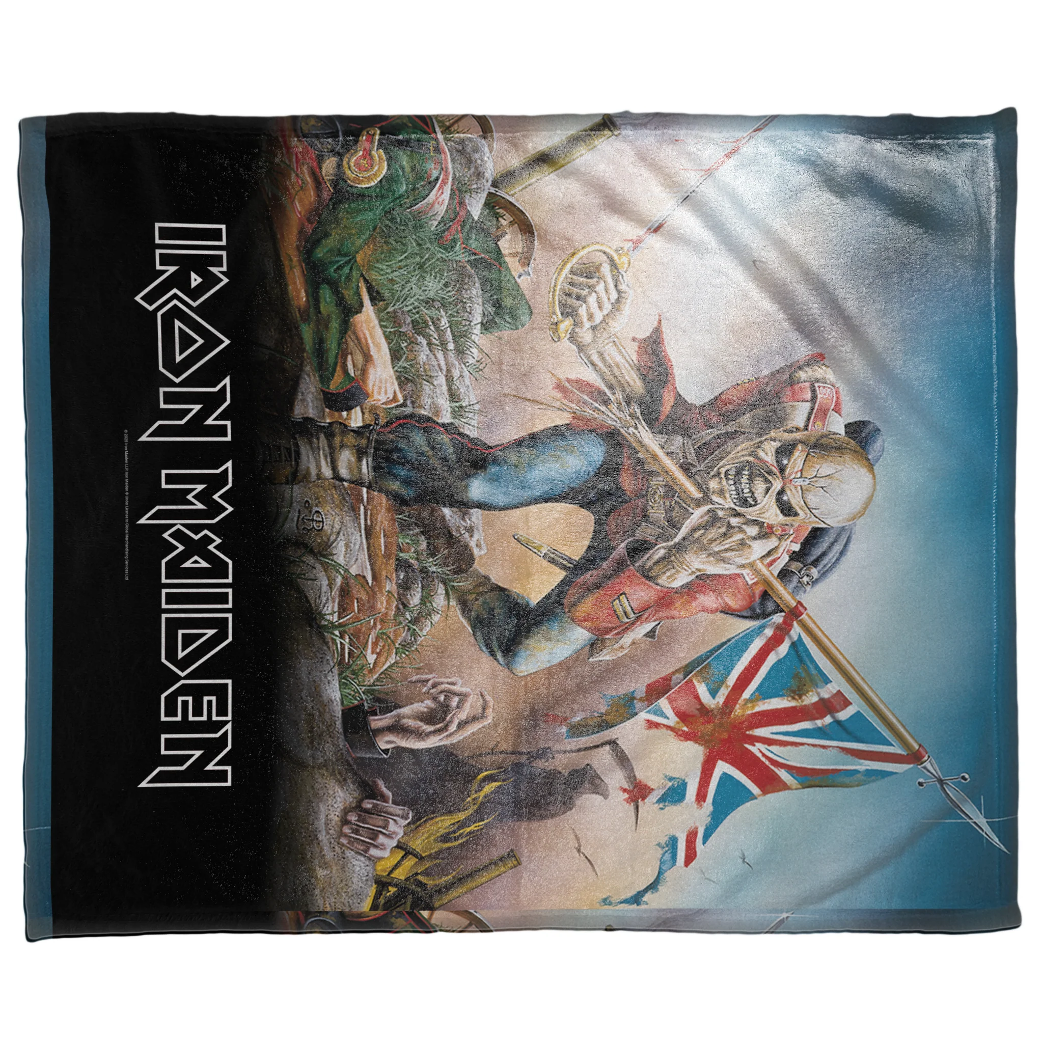 Rocksax Iron Maiden Sherpa Fleece Blanket - Trooper - Image 4
