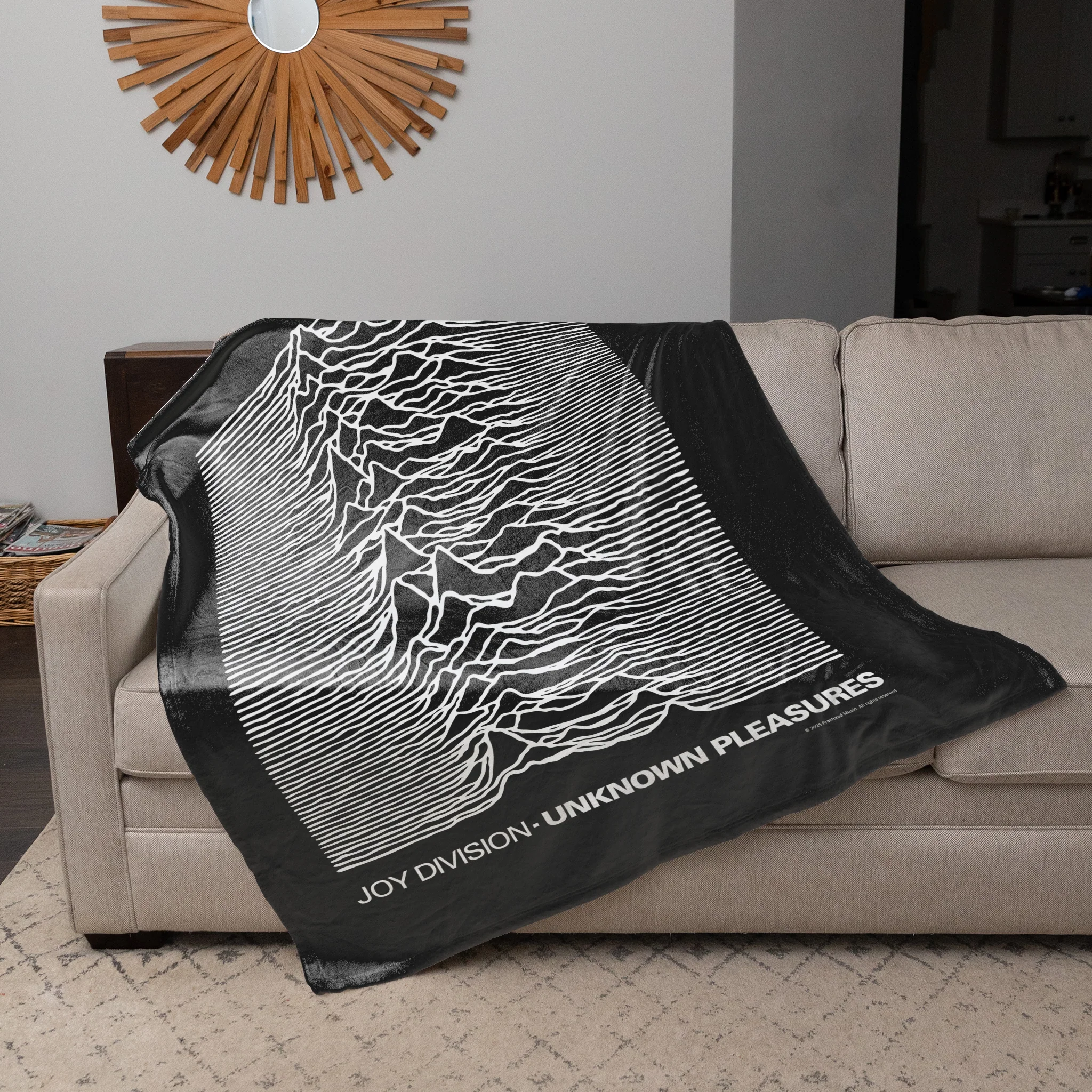 Rocksax Joy Division Sherpa Fleece Blanket - Unknown Pleasures - Image 2