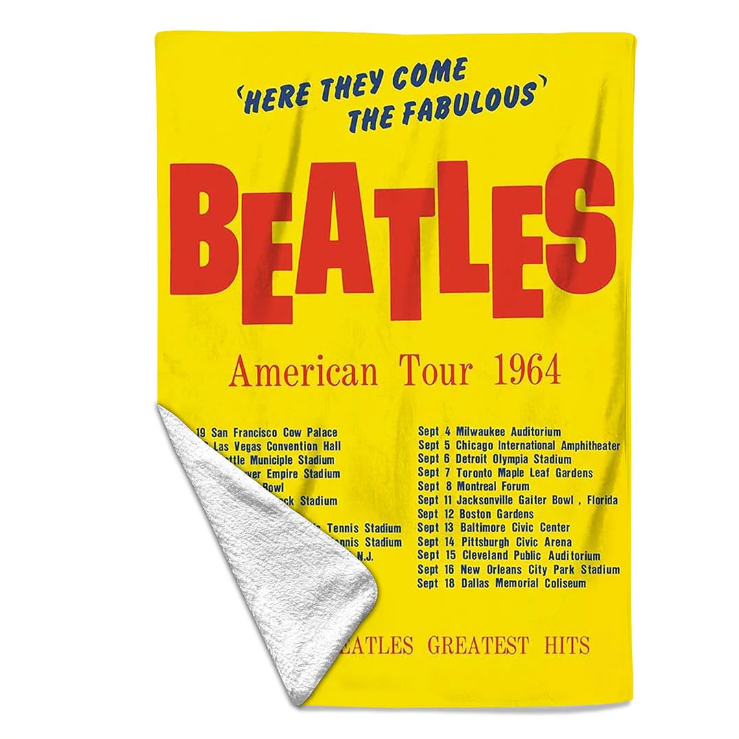 Rocksax The Beatles Blanket - America Tour Yellow