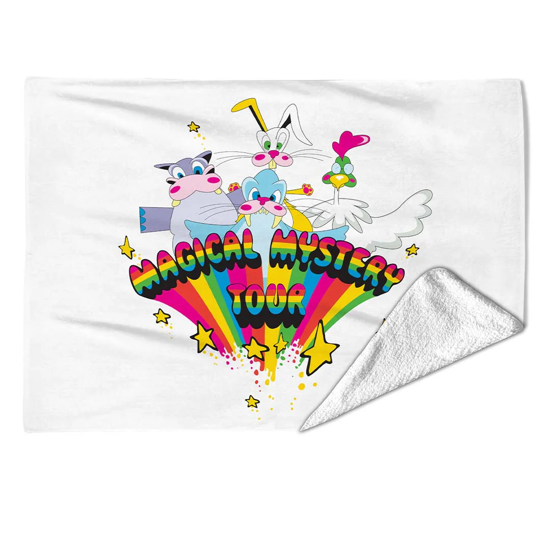Rocksax The Beatles Blanket - Magical Mystery Characters White - Image 2