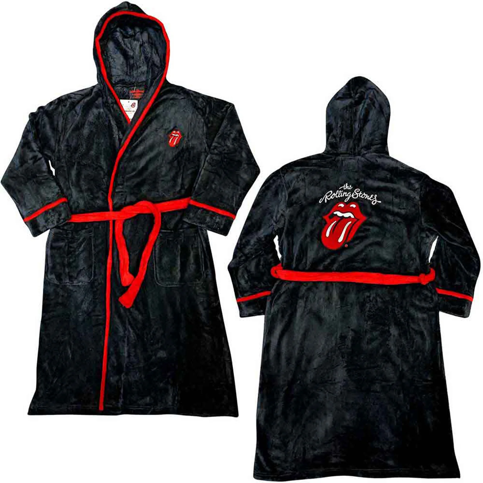 THE ROLLING STONES - CLASSIC TONGUE - Bathrobe Black (Back Print)