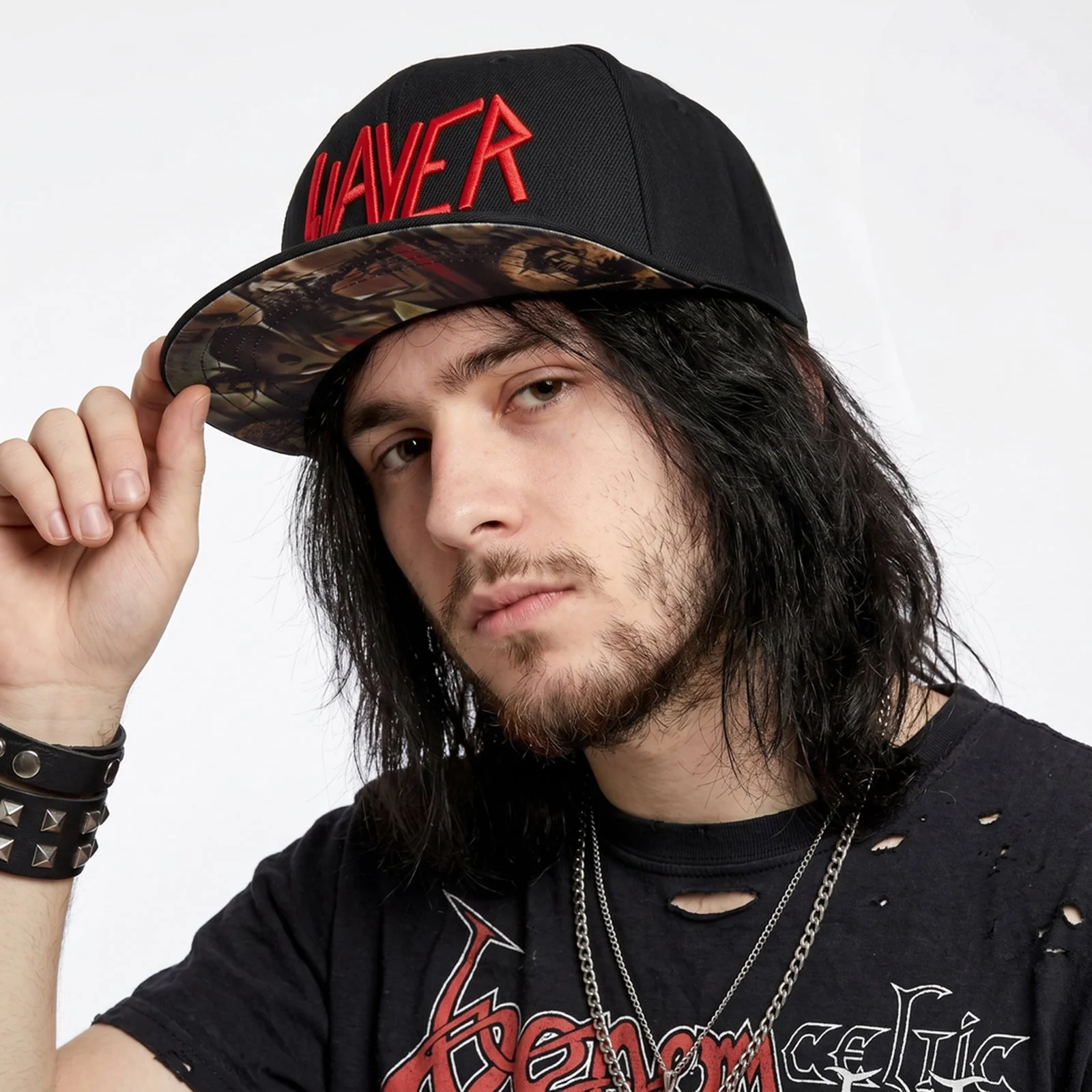 SLAYER - LOGO - Snapback Cap Black - Image 4