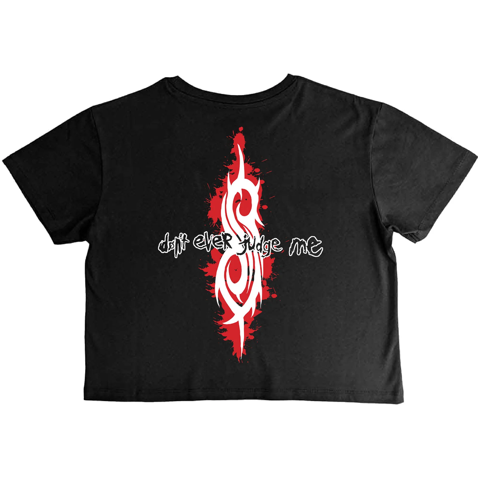 SLIPKNOT - DON'T EVER JUDGE ME - Crop Top Black (Back Print) - Image 2