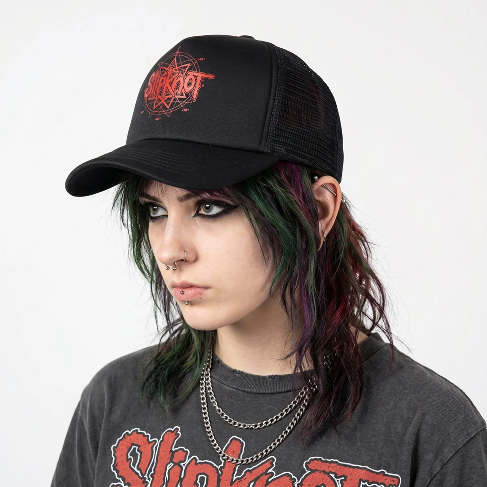SLIPKNOT - LOGO - Mesh Back Cap Black - Image 3