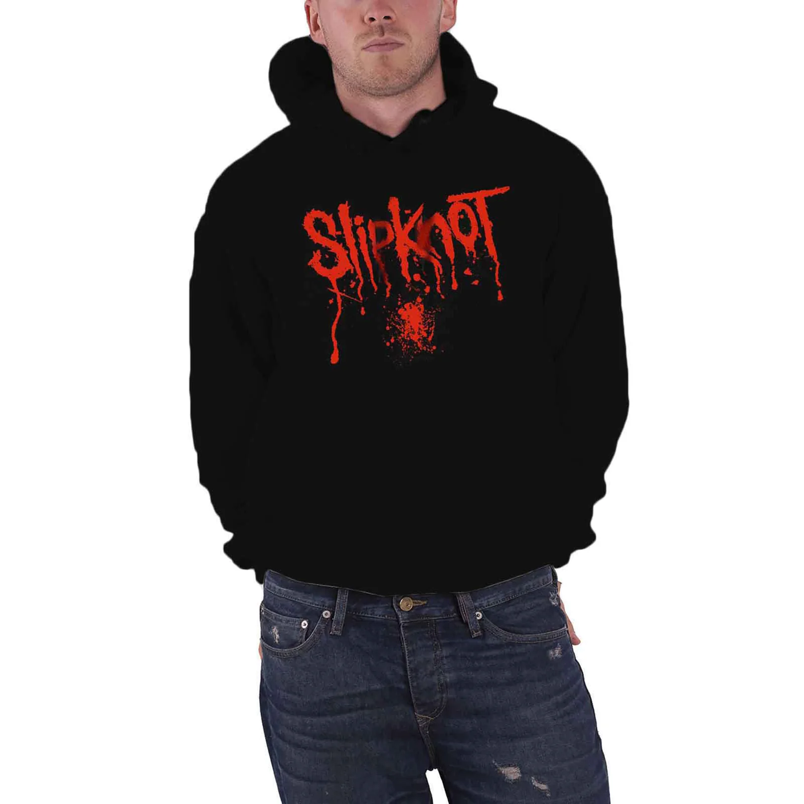 SLIPKNOT - SPLATTER - Pullover Hoodie Black (Back Print) - Image 3