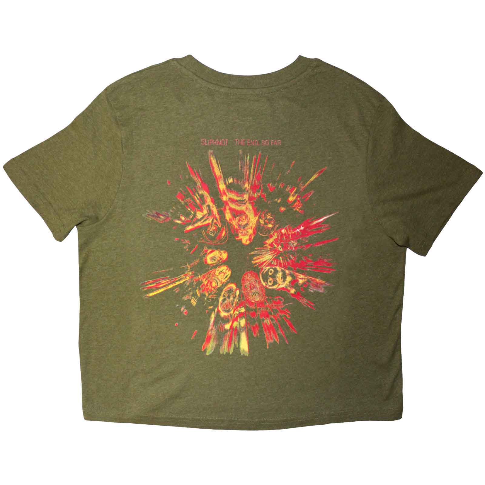 SLIPKNOT - THE END, SO FAR BAND FIGURES - Crop Top Green (Back Print) - Image 2
