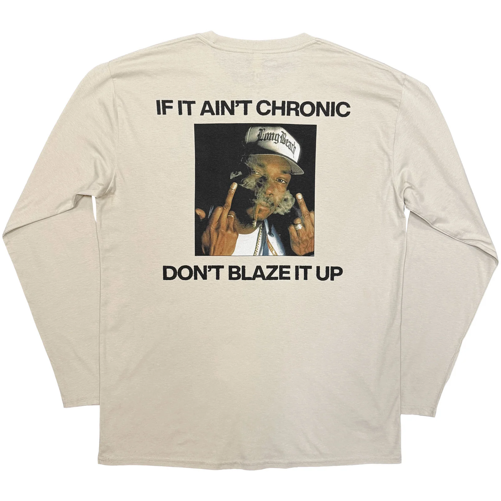 SNOOP DOGG - MIDDLE FINGER - Long Sleeve T-Shirt Neutral (Back Print) - Image 2