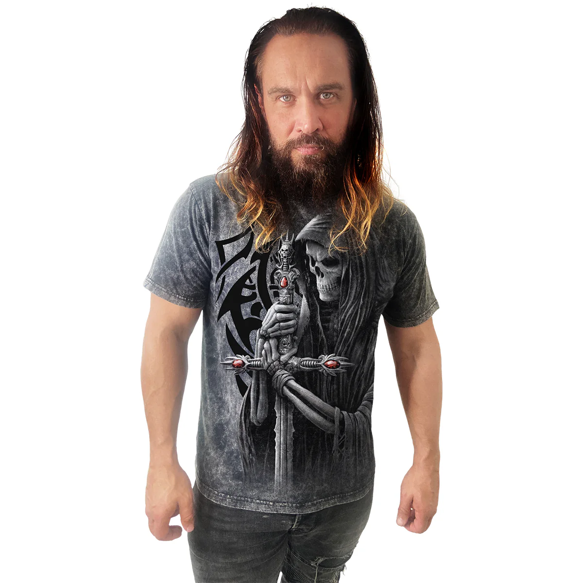 SOUL SEARCHER - Acid Wash T-Shirt - Image 2