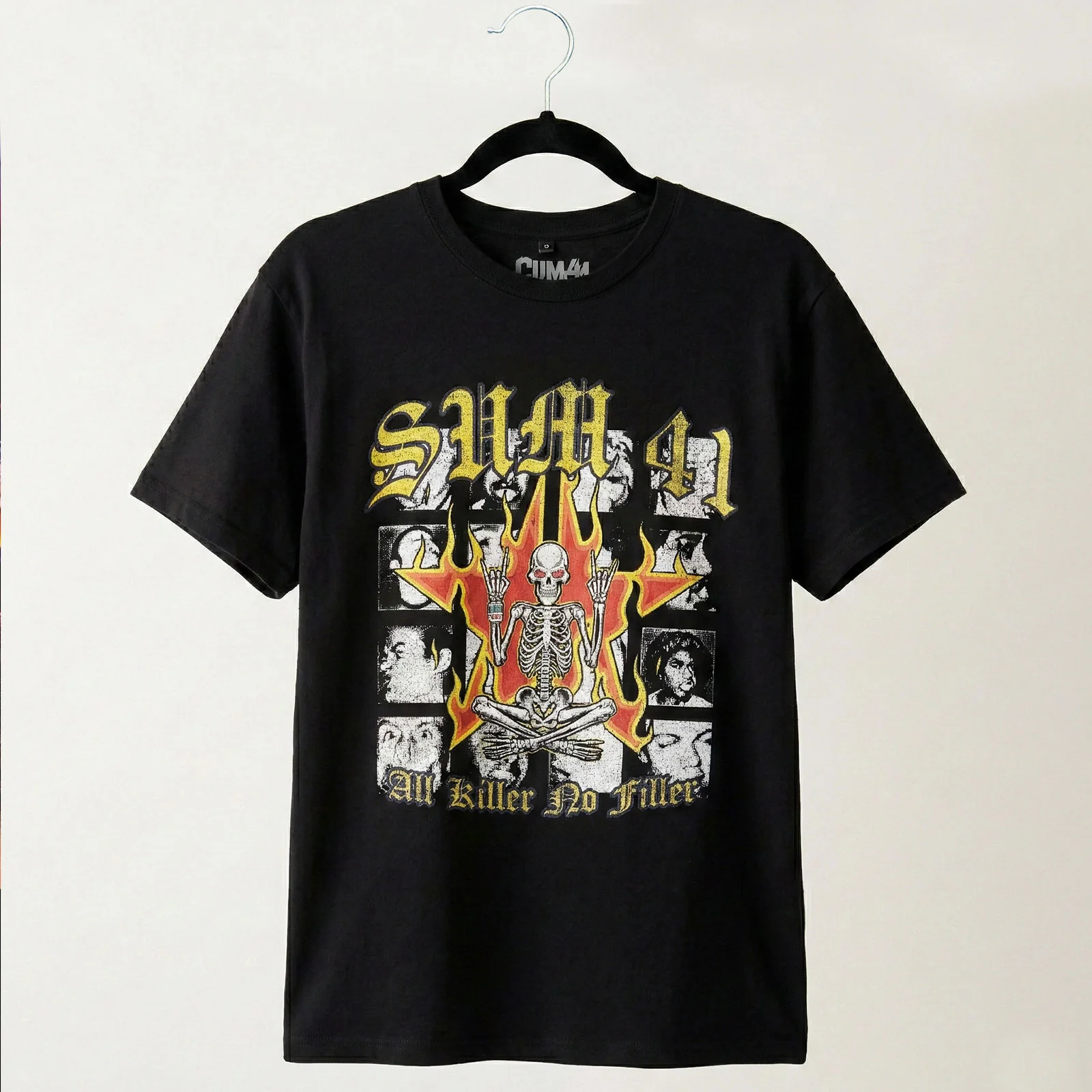 SUM 41 - ALL KILLER NO FILLER TRACKLIST - Carbon T-Shirt Black (Back Print) - Image 3