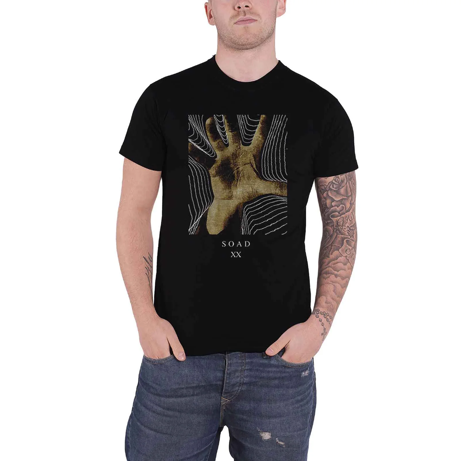 SYSTEM OF A DOWN - 20 YEARS HAND - T-Shirt Black - Image 2