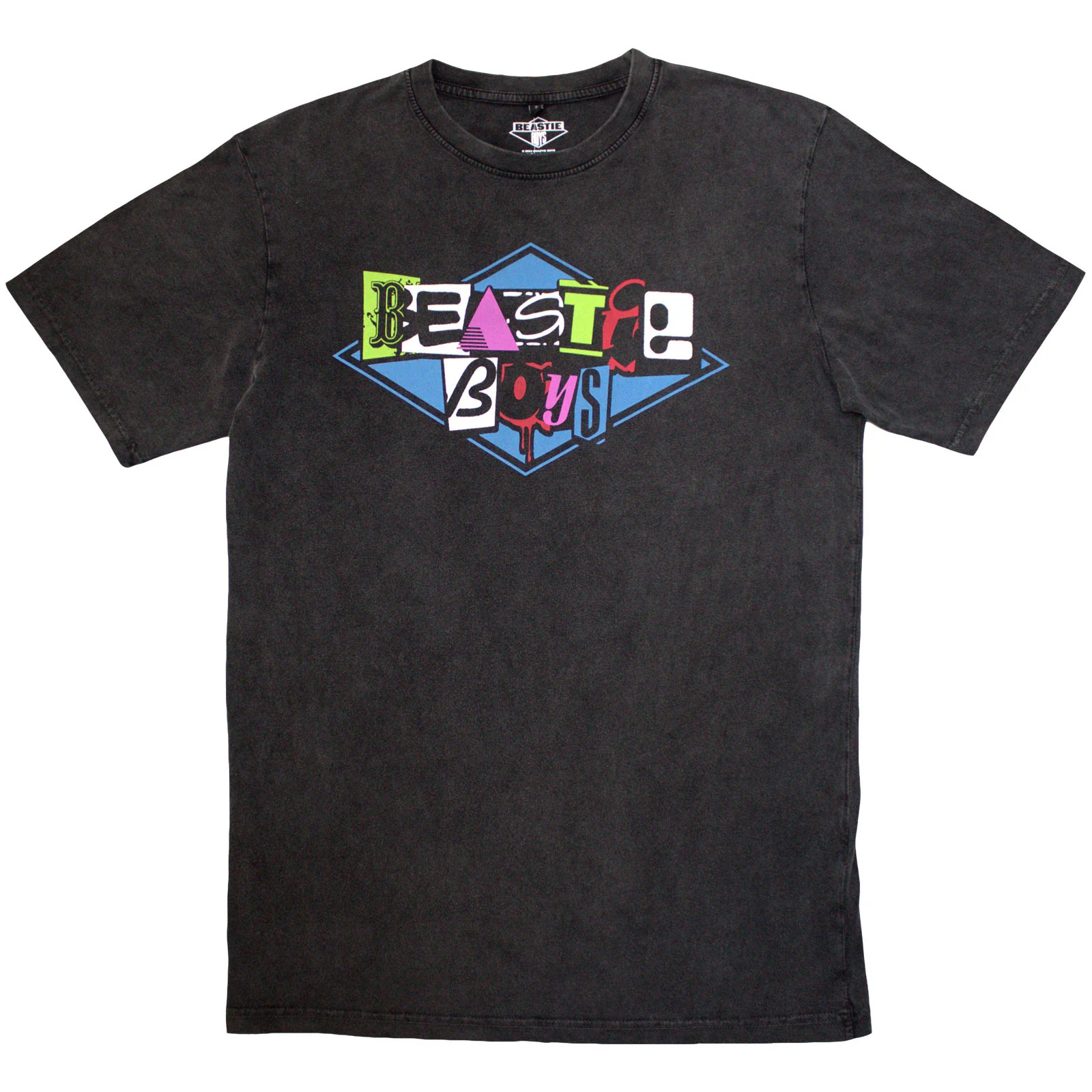 THE BEASTIE BOYS - MULTICOLOUR LOGO - Stone Wash T-Shirt Grey