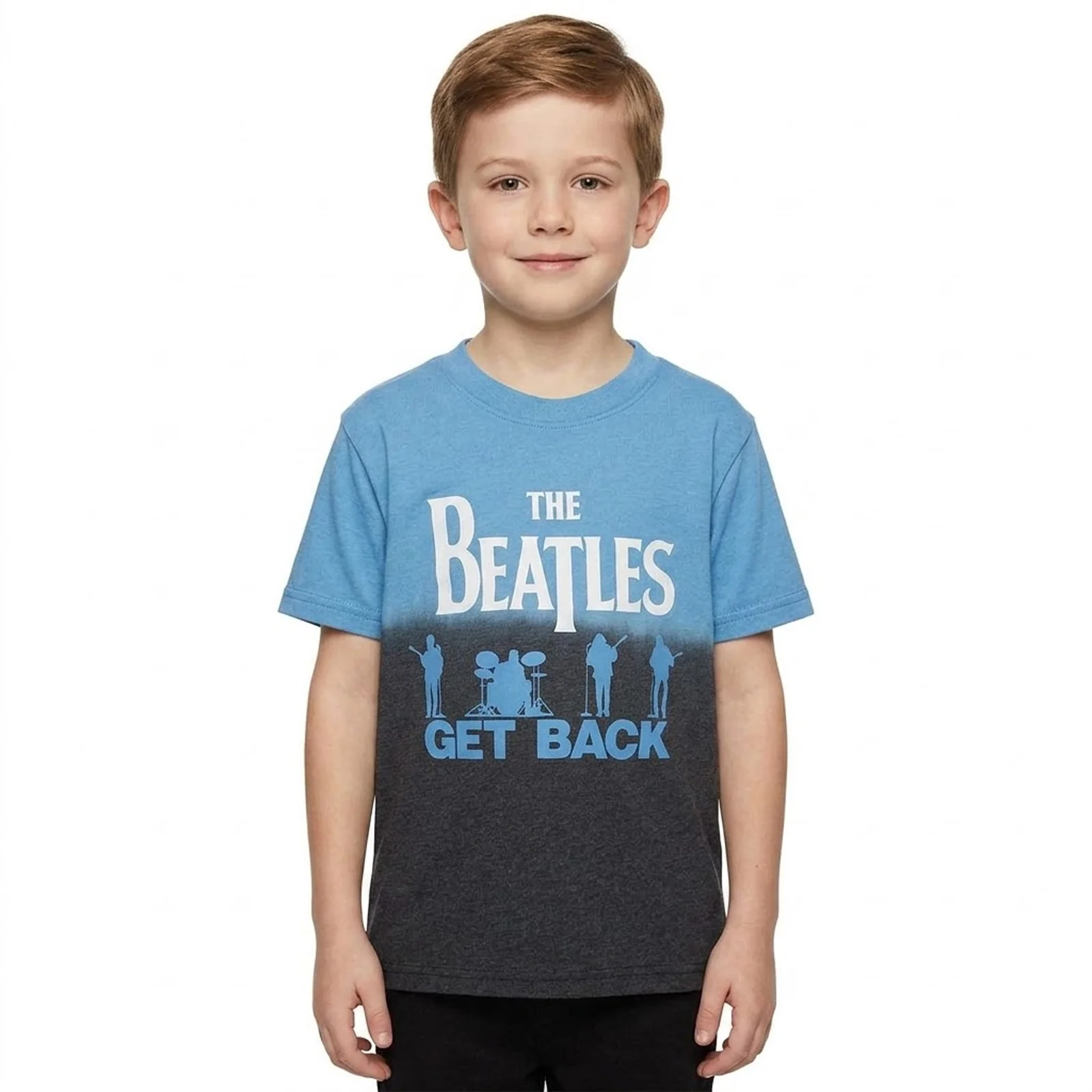 THE BEATLES - GET BACK - Kids T-Shirt Blue (Wash Collection) - Image 2