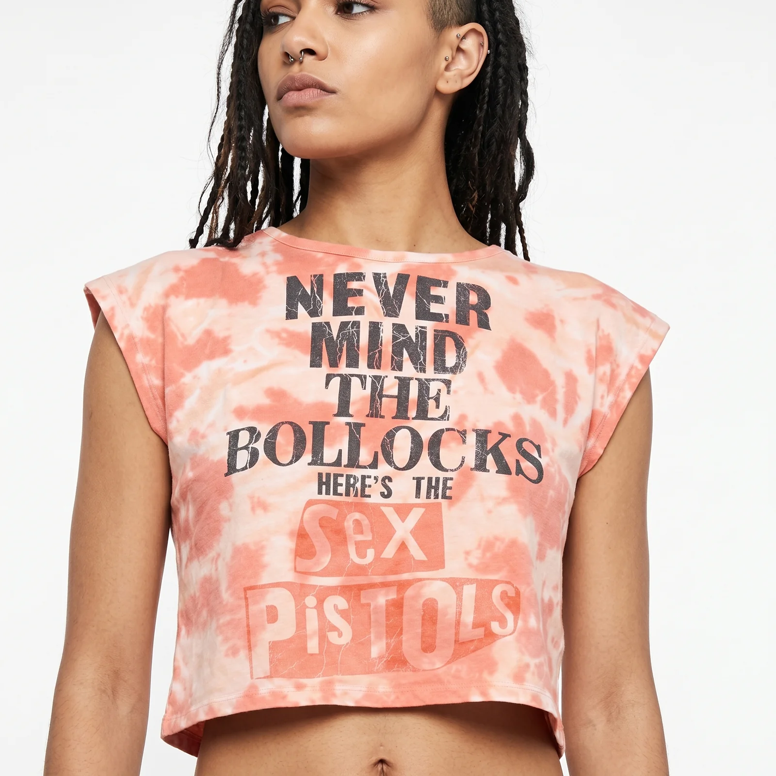 THE SEX PISTOLS - NEVER MIND THE BOLLOCKS - Crop Top Pink (Wash Collection) - Image 2