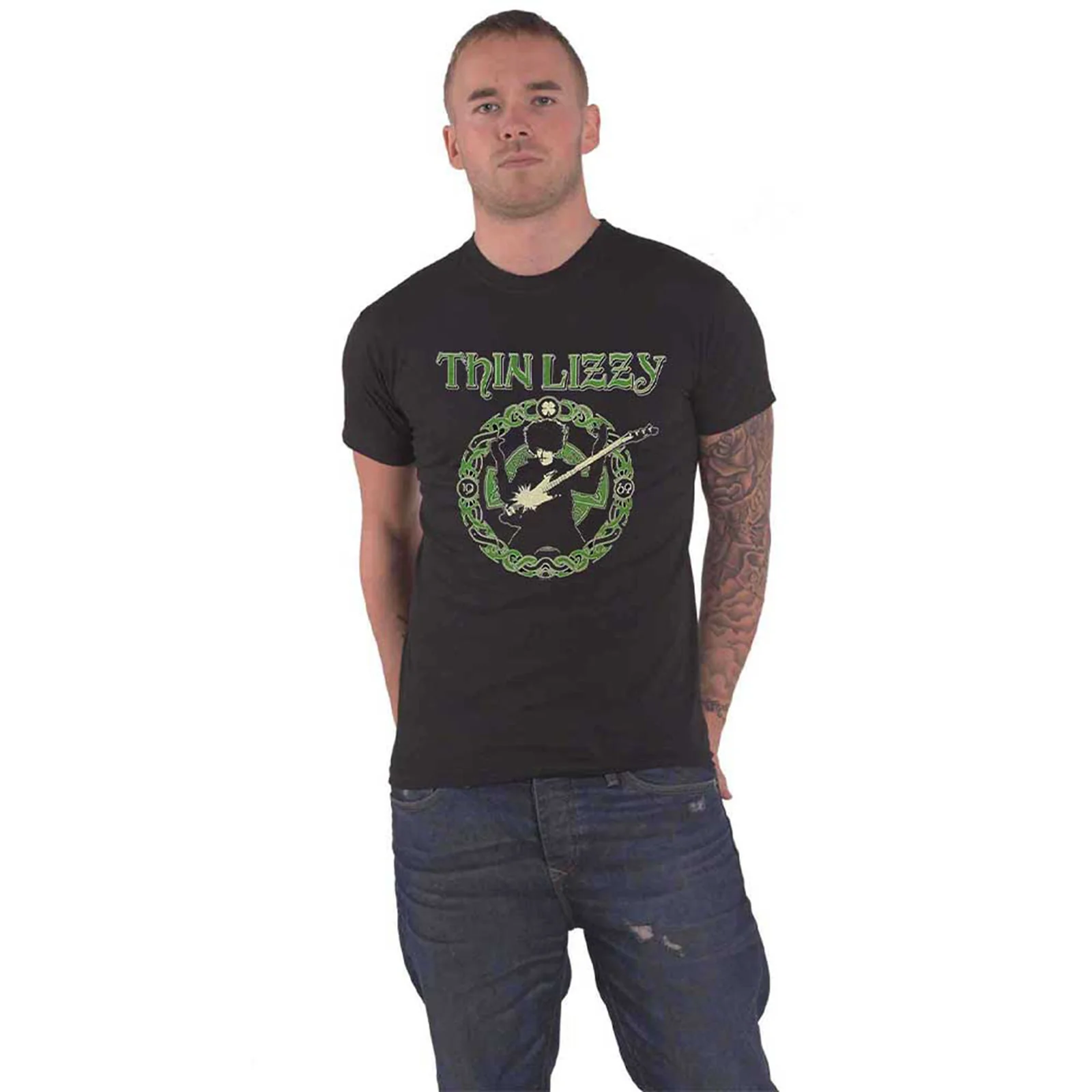 THIN LIZZY - CELTIC RING - T-Shirt Black (Back Print) - Image 3