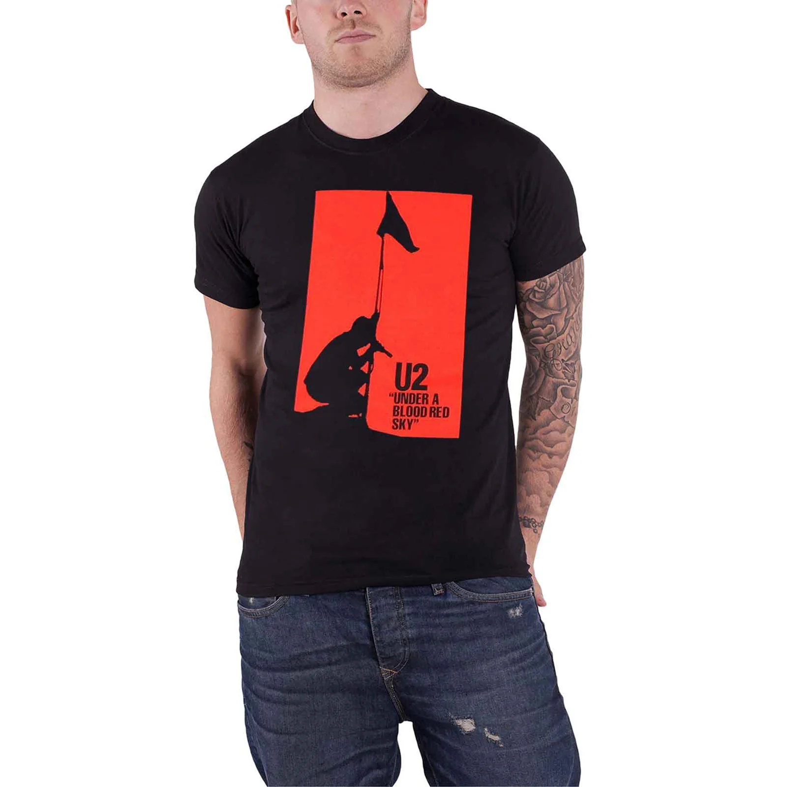 U2 - BLOOD RED SKY - T-Shirt Black - Image 2