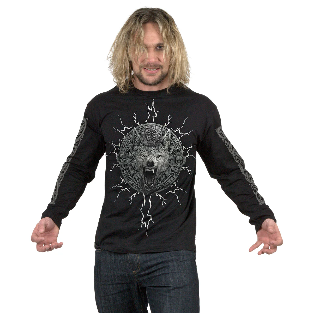 VALHALLA - Longsleeve T-Shirt Black - Image 3