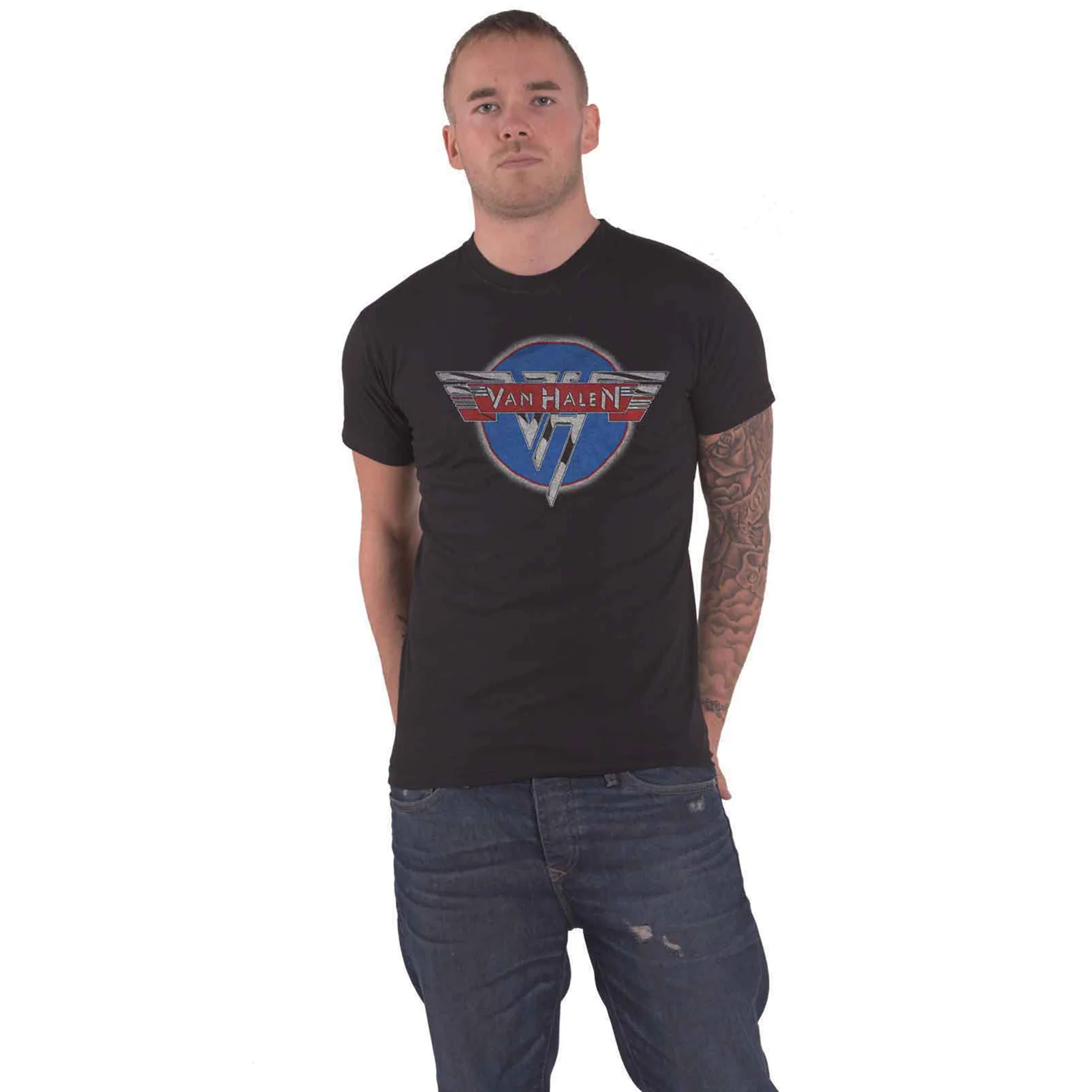 VAN HALEN - CHROME LOGO - T-Shirt Black - Image 2
