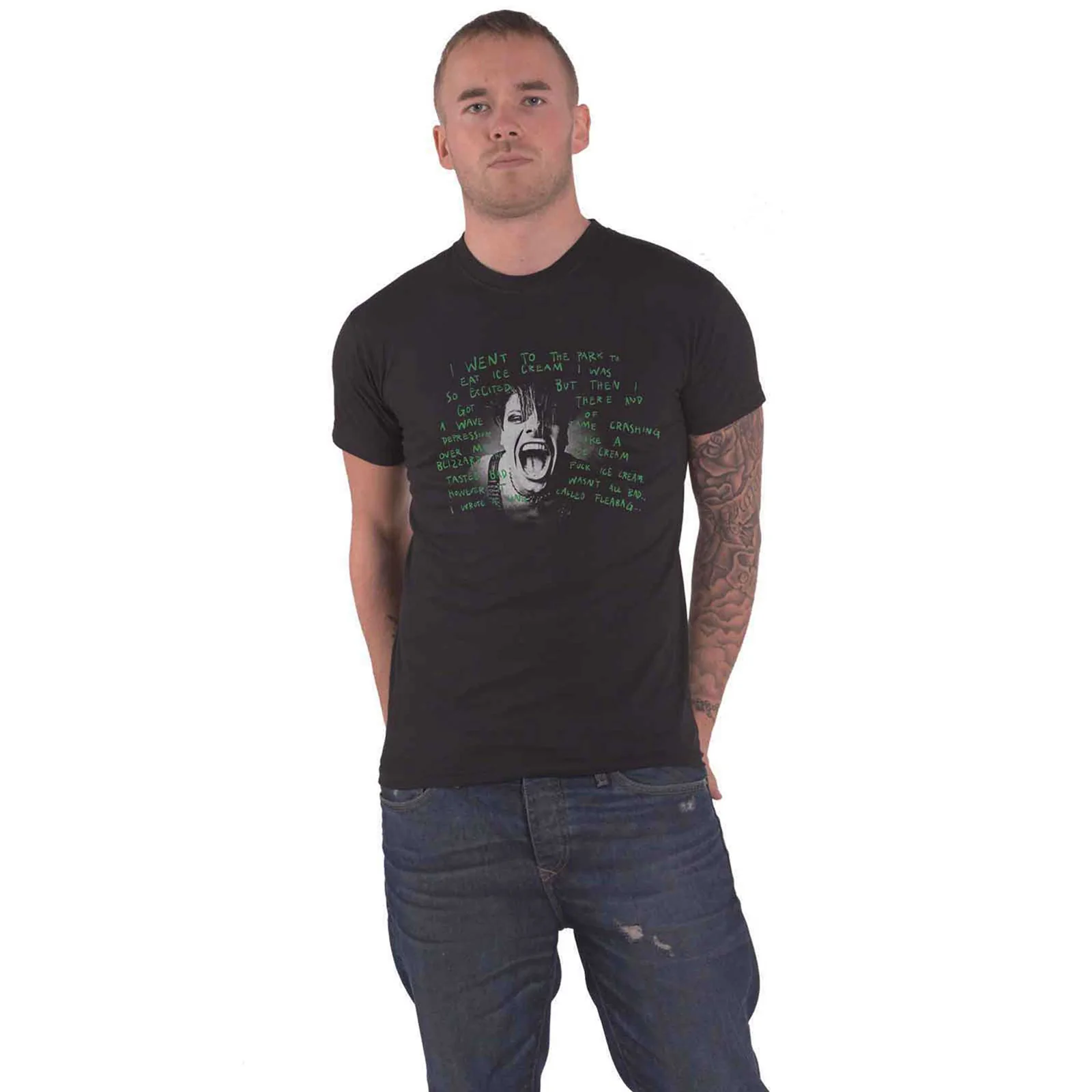 YUNGBLUD - LYRIC PHOTO - T-Shirt Black - Image 2